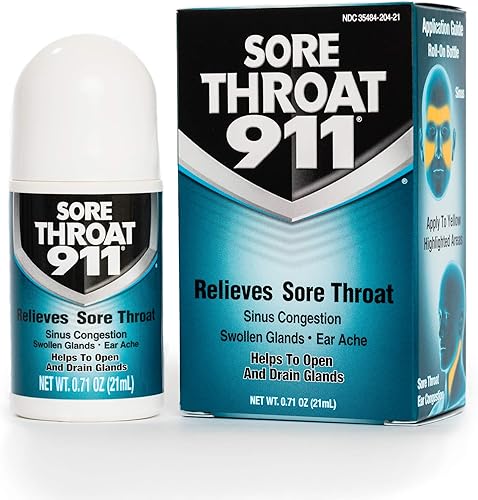 Dolor de garganta 911 alivia el dolor de garganta congestión sinusal Las glándulas hinchadas Dolor de oído ayuda a abrir y drenar las glándulas 0.71
