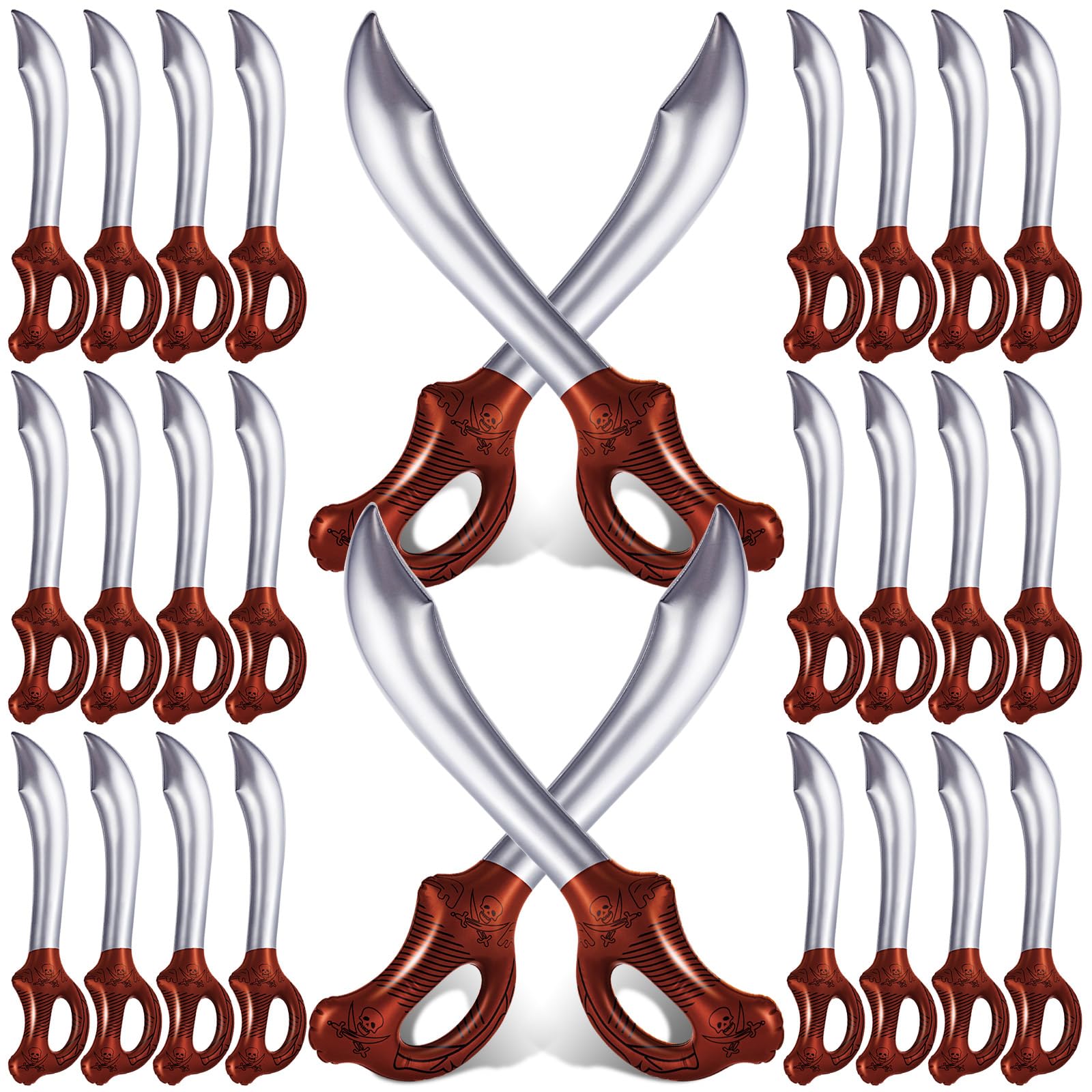 ZAUGONTW 14Pcs Pirate Sword Pirate Party Toys Inflatable Swords, Inflated Knife for Birthday Party Supplies Halloween Cosplay Stage Props Summer Pool
