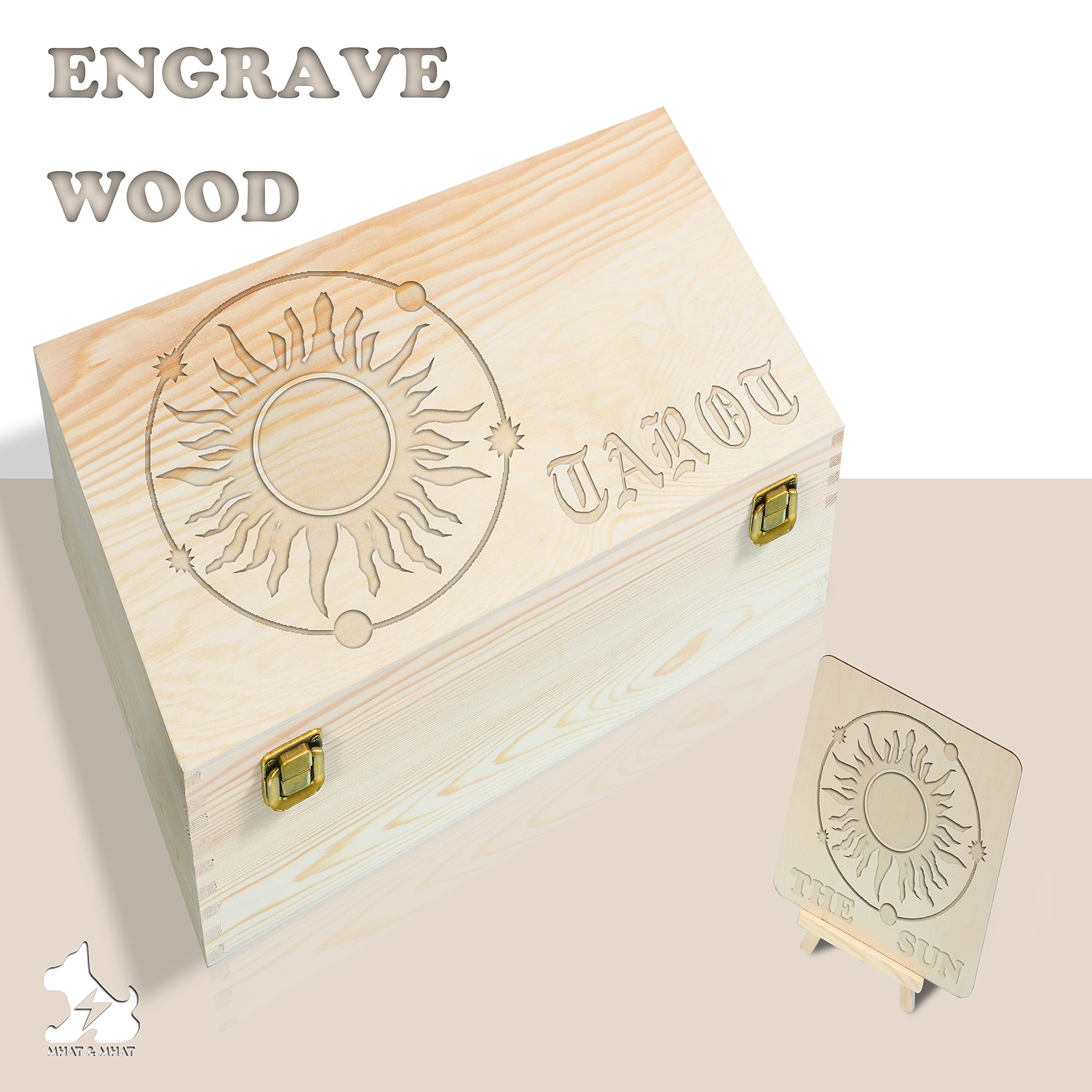 Buy MHAT & MHAT Large Wood Box, 12.9x9.9x6.8 in, Unfinished Wood Box