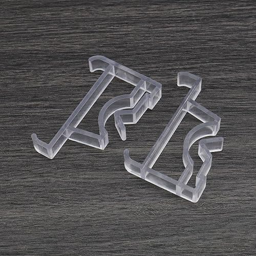 Miniatura 7 de SING F LTD 10 clips transparentes para cenefa, persianas de ventana, clip oculto, abrazaderas de cenefa de canal oculto, soporte de instalación,