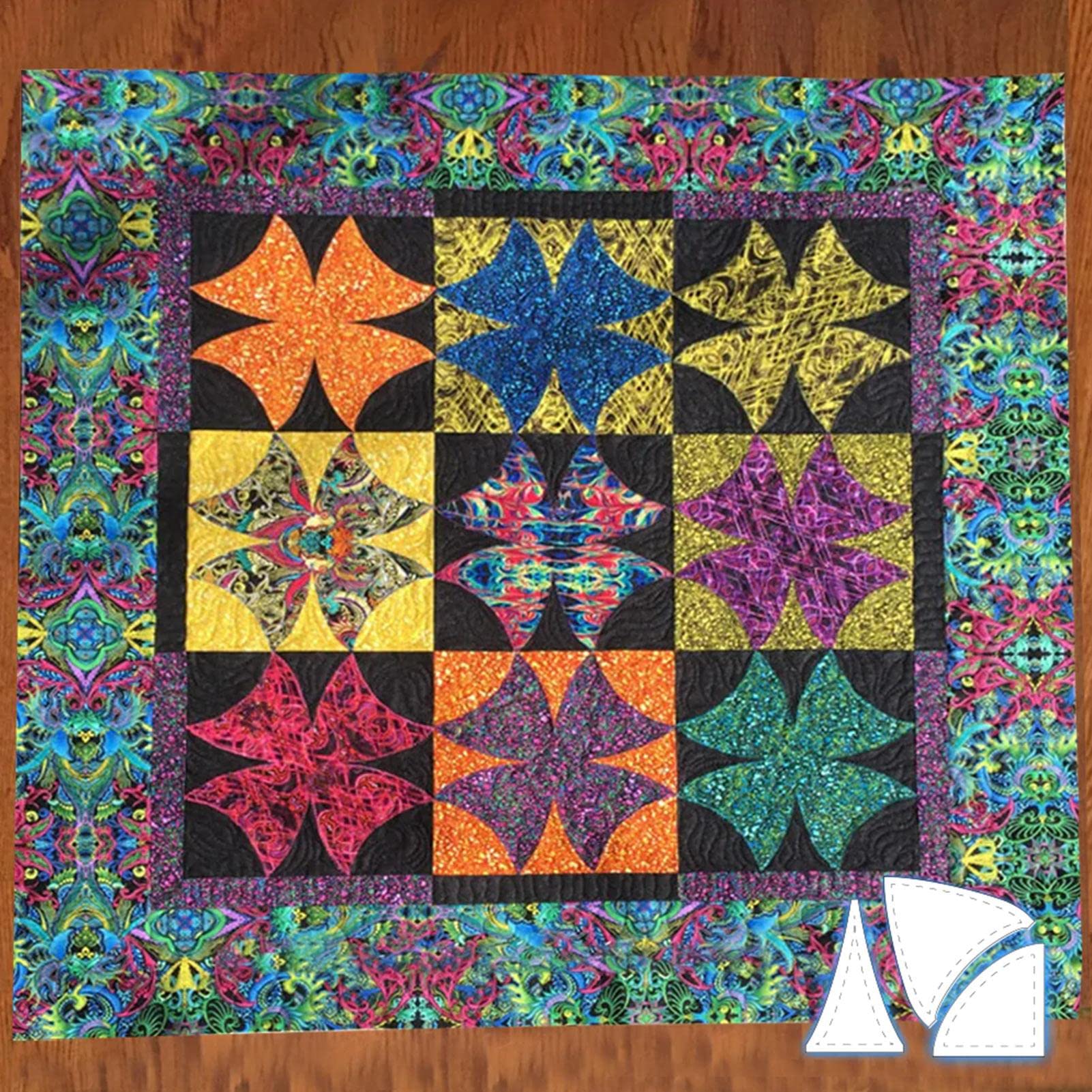 5 Pcs Tischflagge Quiltlinial | Acryl Quilt Lineal Set,Acryl Quiltsschablone Nähmaschine Herrscher DIY Patchwork Werkzeug Abbto