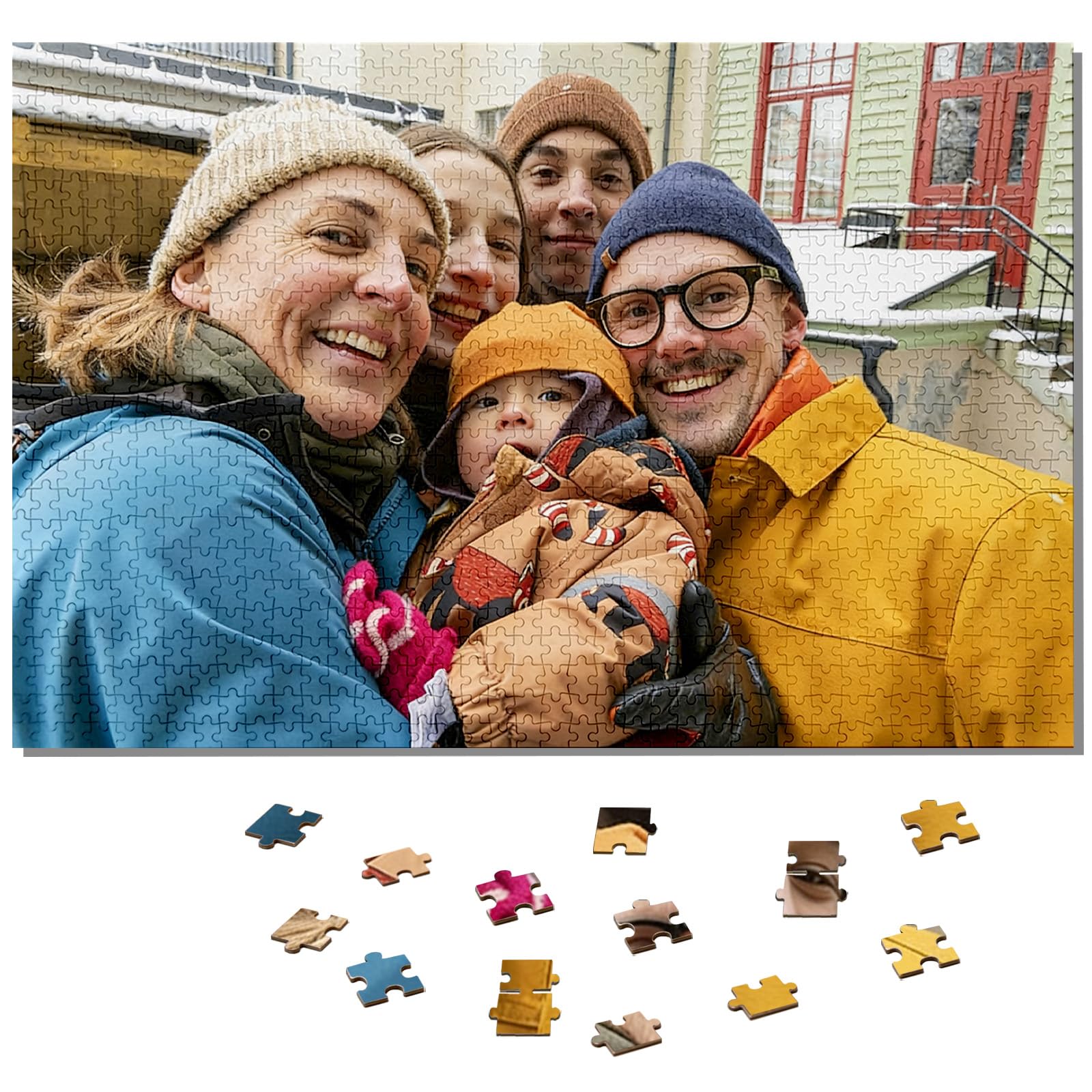 Personalised Jigsaw Puzzles for Adults 1000 Pieces,Wooden Custom Puzzle with Your Own Picture,Personalised Puzzle for Family,Friend,Pet,Weedding,Graduate Gift,Birthday Gift