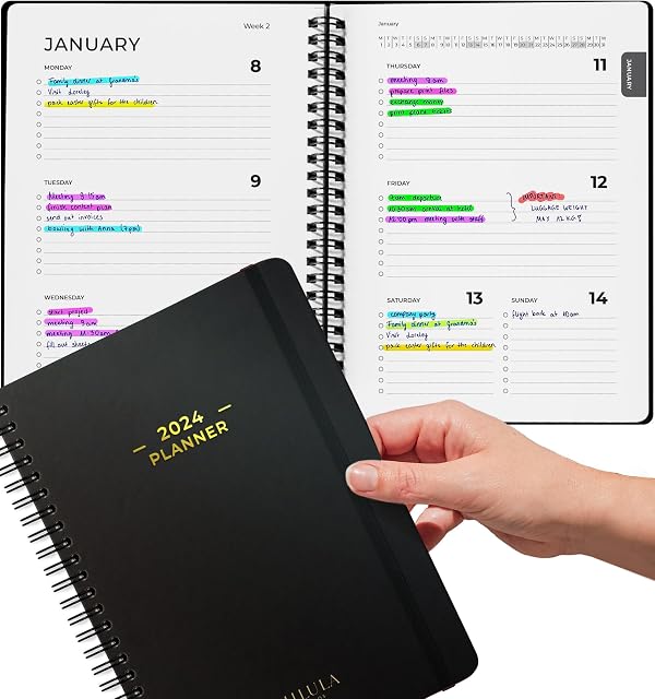 2024 Diary A5 Week to View Planner | Minimalist Diary 2024 | Weekly Planner A5 Size | Work & Personal Organization | Work Diary & Planner| Appointment Calendar 2024