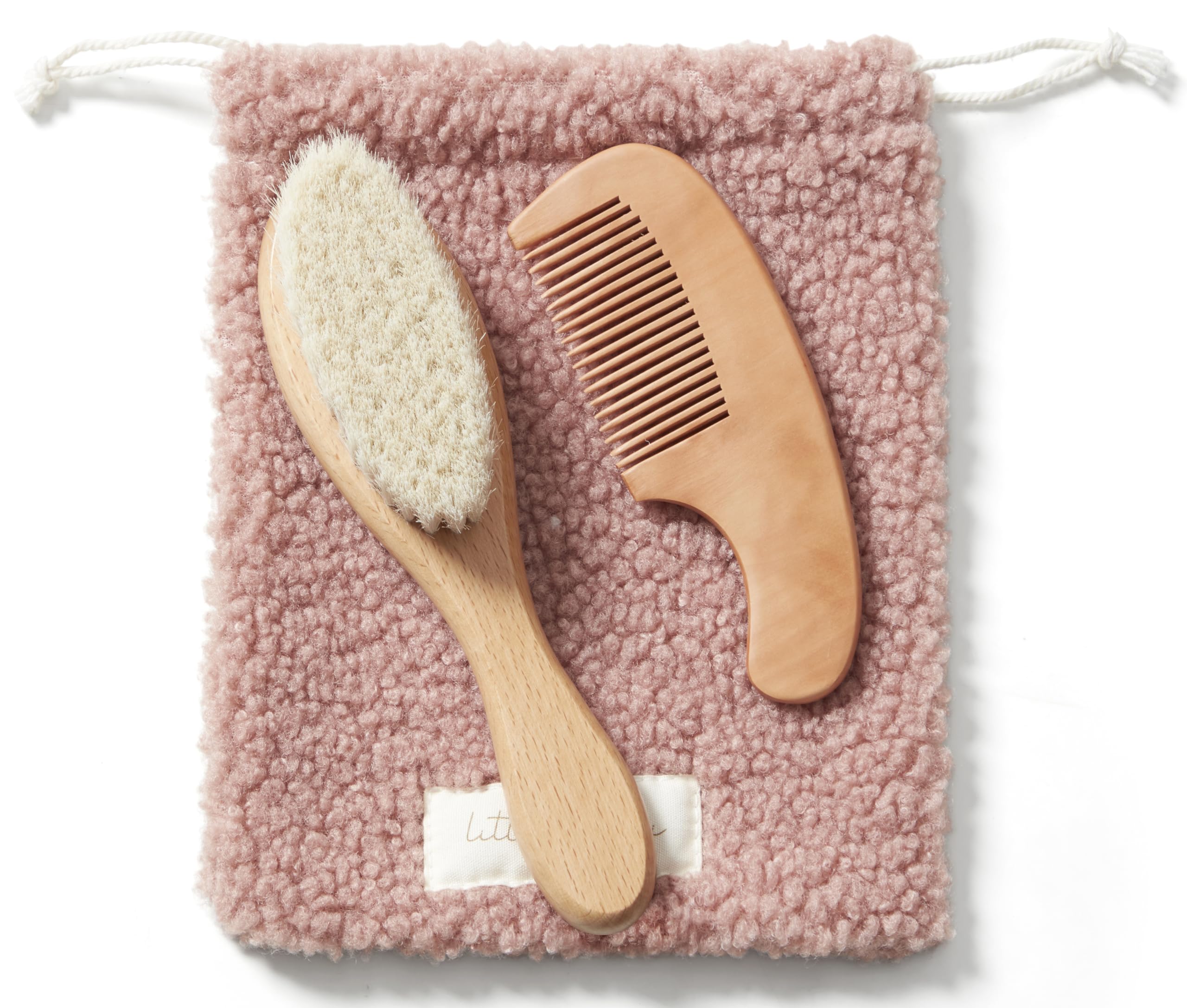 MYZI Baby Haarbürsten Set - Weiche Baby Pinsel Set für Neugeborene, Baby Kamm und Pinsel Set Mädchen und Junge, Kleinkind Haarbürste und Kleinkind Kamm - Baby Geschenkset