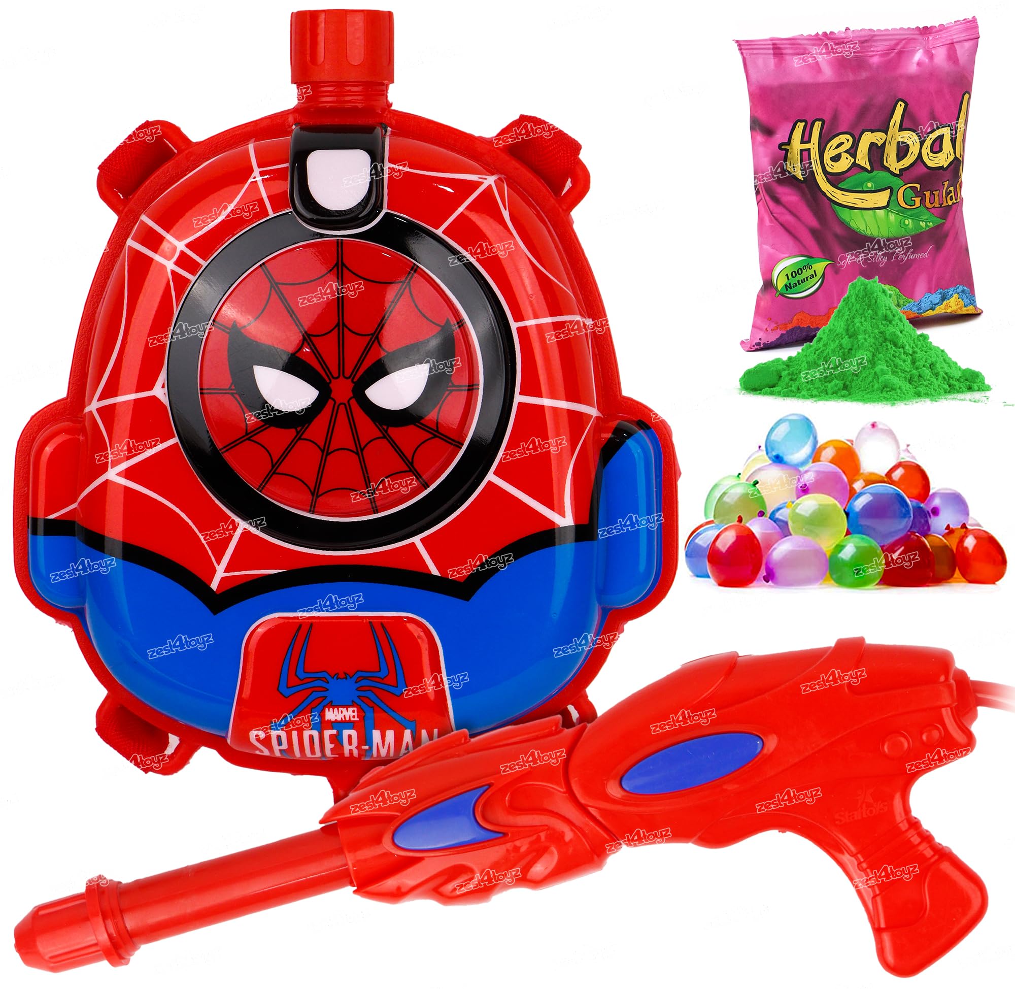 Zest 4 Toyz Holi Pichkari Water Gun for Kids Boy Girl Powerful High Pressure Tank Spray with 100 Balloon, Spiderman (Magic Tank) (B0CTHPQQGN) Amazon Price History, Amazon Price Tracker