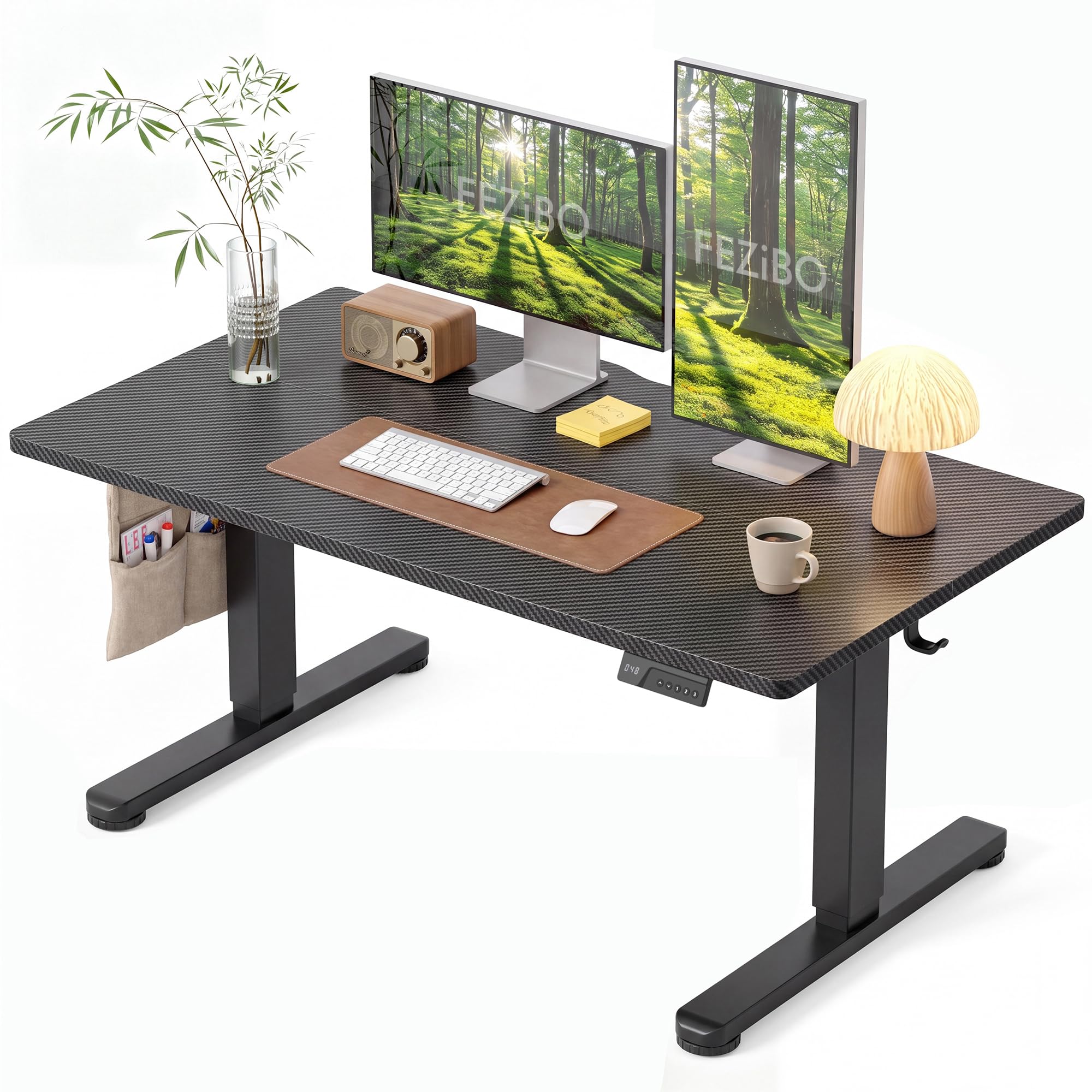 Amazon | FEZIBO 昇降デスク ローデスク 高さ48-72cm 幅120cm オフィス