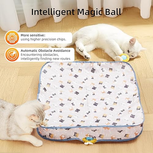 Miniatura 2 de Pelota de juguete interactiva para gatos, bola de gato móvil automática en bolsa, juguetes interactivos para gatos de interior, juguete para gatos