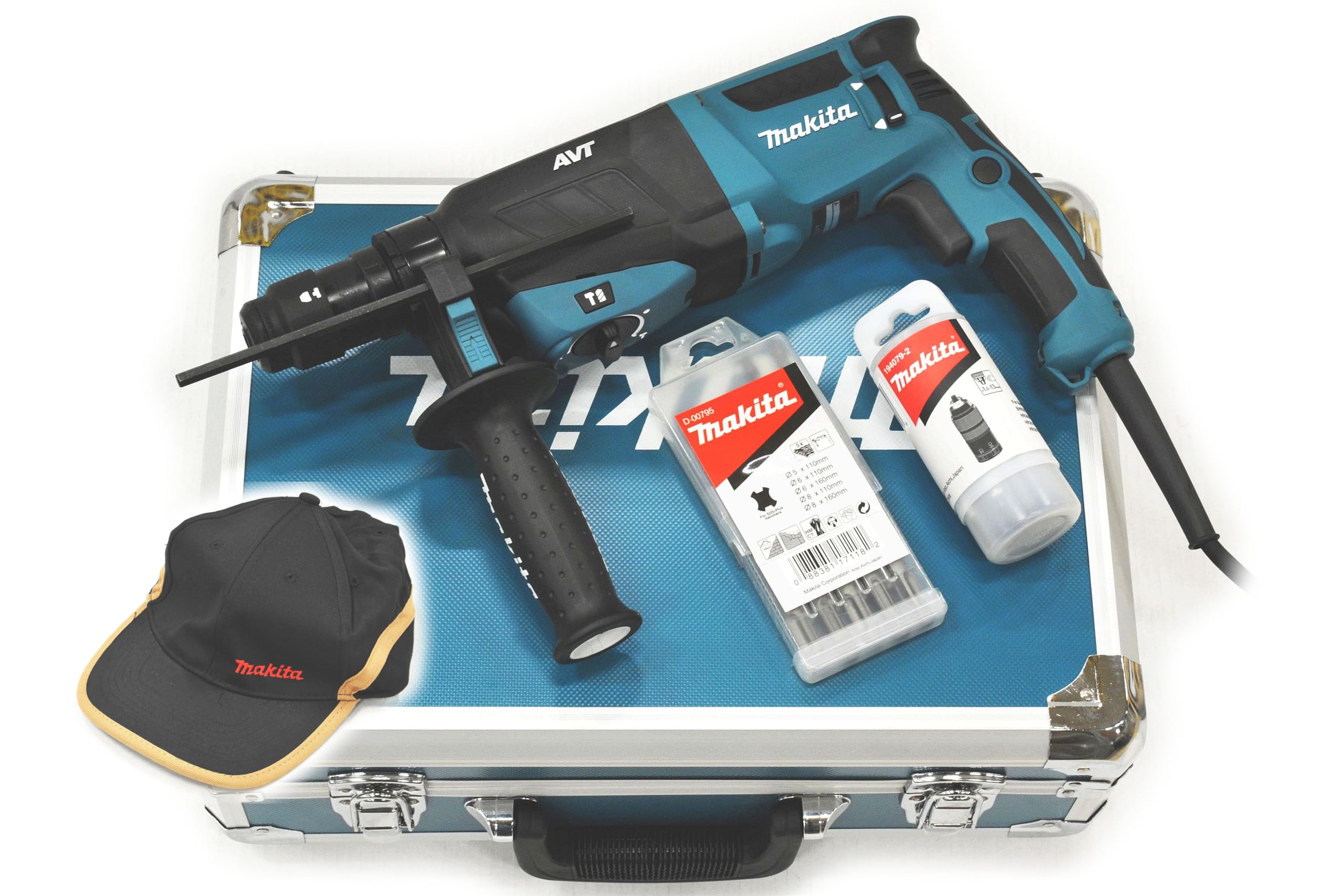 Makita - Martello perforatore HR2631FT13 per SDS-​Plus, 26 mm, in valigetta di alluminio, HR2631FT13 800 wattsW, 230 voltsV