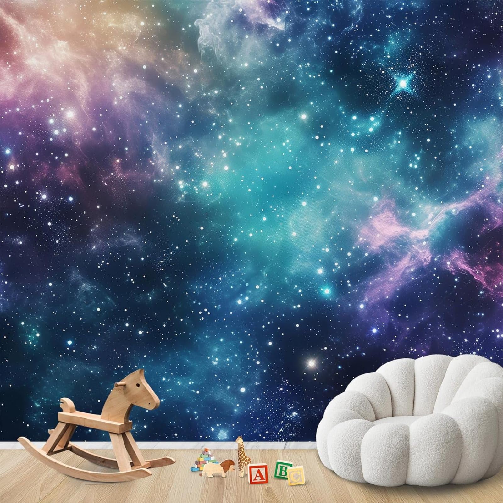 hgjdjhnf Photo Wallpaper Cosmos Space Starry Sky Galaxy Non-Woven ModernLiving Room Bedroom Children's RoomDecoration Motif Wallpaper,250cmx175cmSticker - Background- Painting - Poster