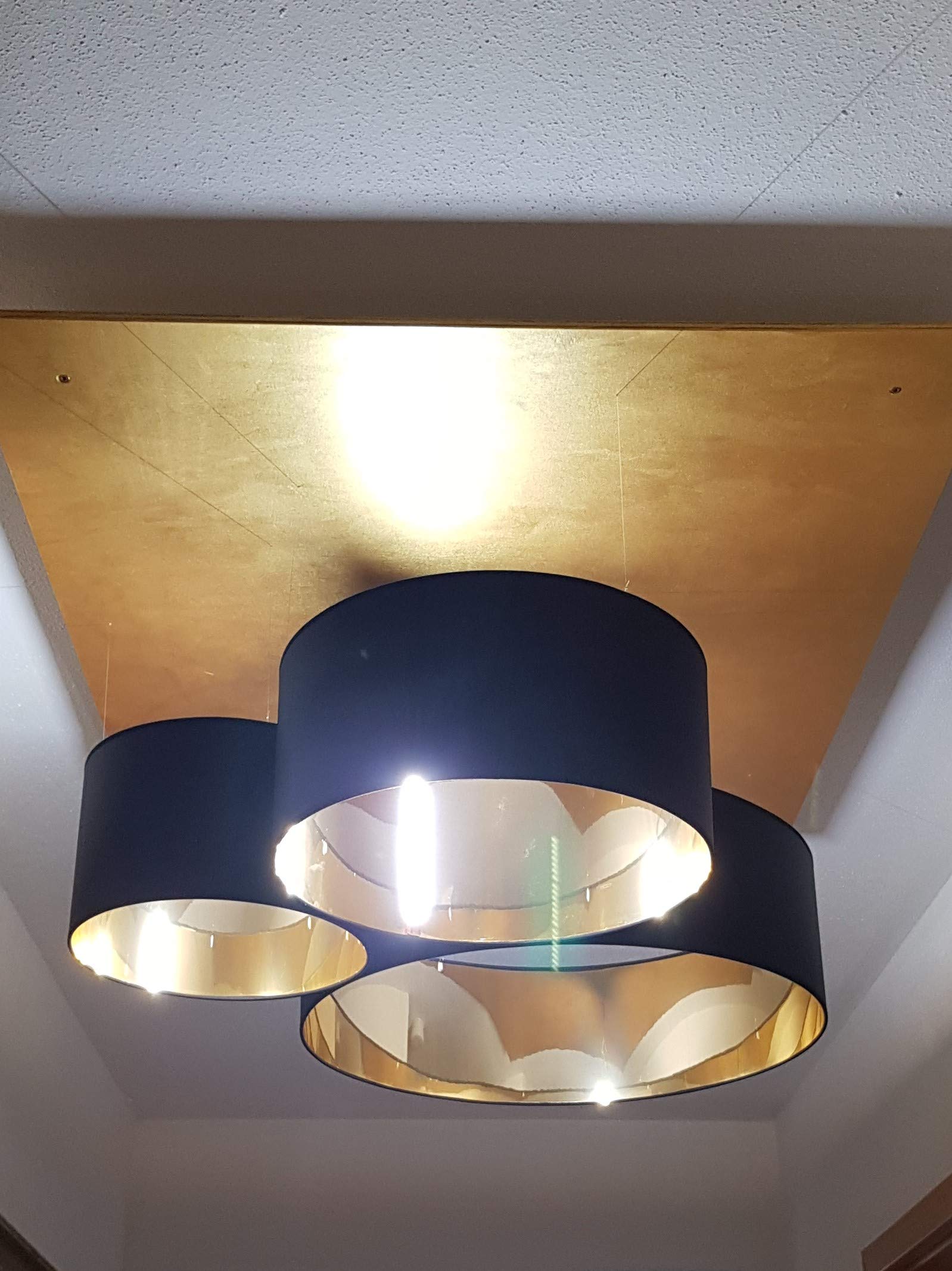 Paolo Rossi paralume moderno cilindro in tessuto e PVC, colori a scelta - produzione propria - made in Italy (cm 55)