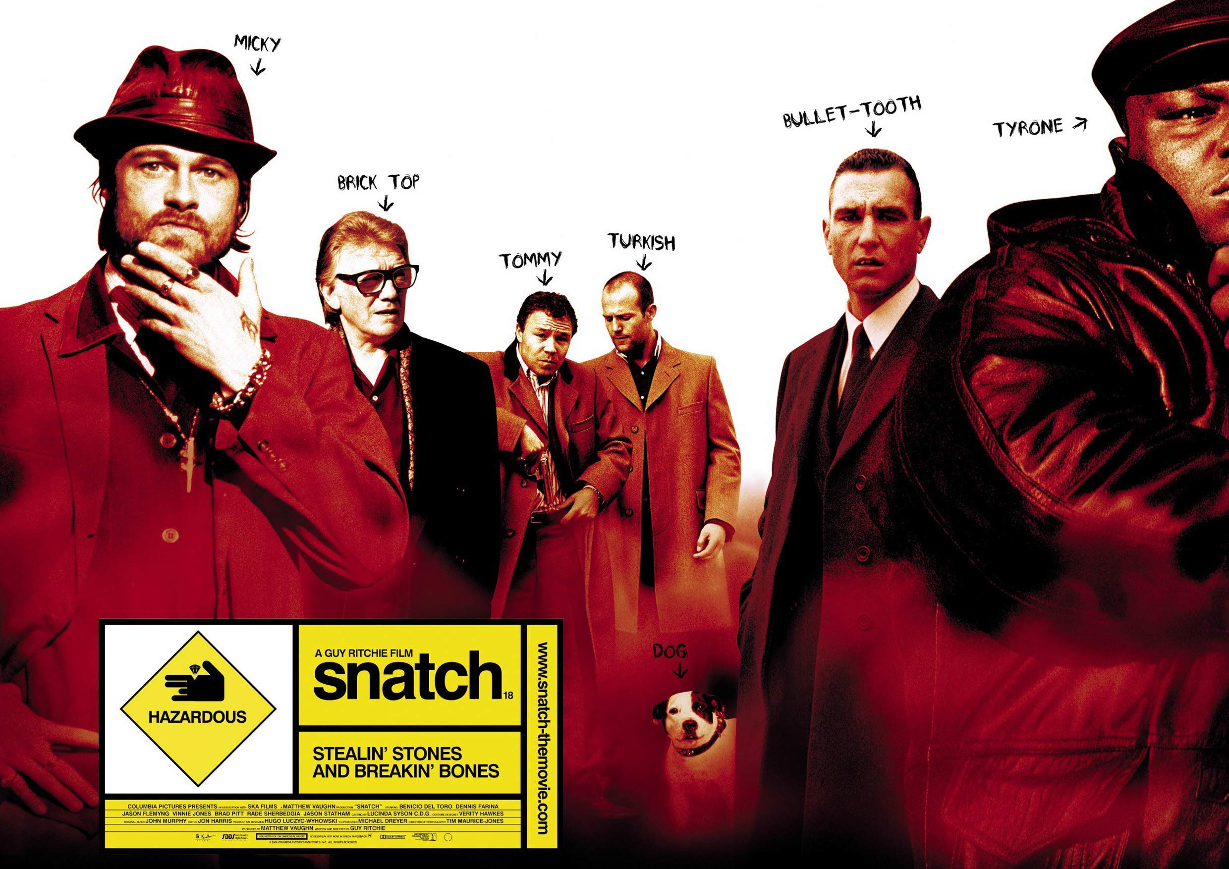 Snatch A4 Unframed Crime Comedy Film Cinema Movie Star Gangsters Poster Famous Celebrity Picture Bedroom Artwork Print Photo Wall Decoration Reprint