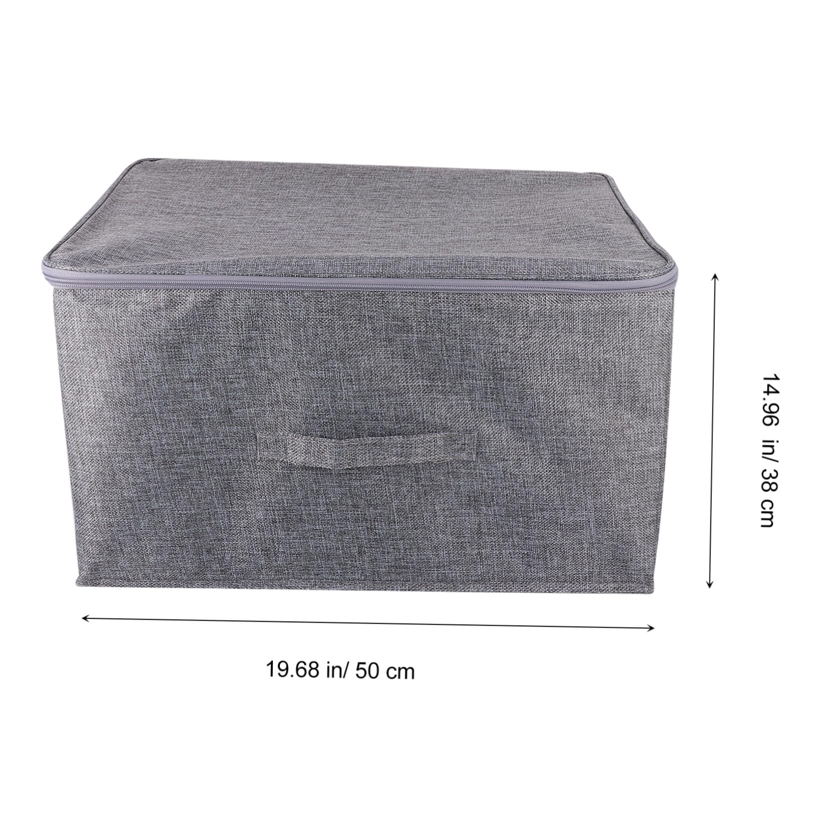 UKCOCO Caja Para Guardar Ropa Ropa De Tela Duradera Contenedor De Almacenamiento Con Tapa De Cremallera Organizador De Almacenamiento De Gran Capacidad Usos Domésticos
