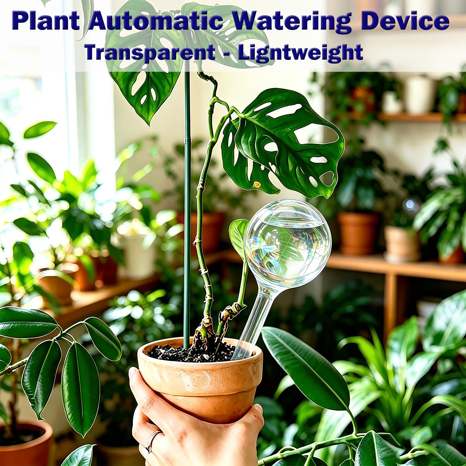 Kingbow 10 globi di irrigazione automatica per piante, in plastica trasparente, dispositivi di irrigazione automatica per fiori, dispositivo di irrigazione automatica da giardino, per piante da