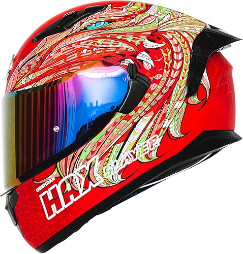Miniatura 2 de HAX Casco de motocicleta de cara completa de obsidiana con doble visera para motocicleta, bicicleta de calle con pinlock listo para aprobado por DOT