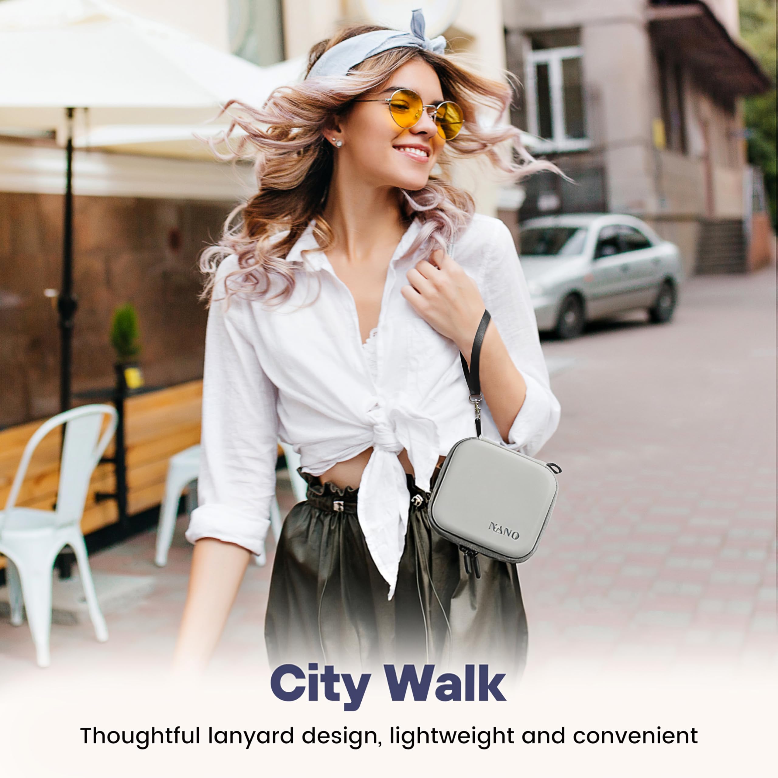 STARTRC Photo - Custodia protettiva per DJI Osmo Nano, borsa porta accessori in PU in pelle per vlogging all'aperto e viaggi
