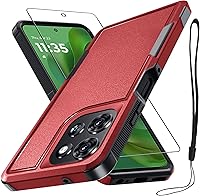 Vista 65 de RMOCR Funda compatible con Moto G 5G 2024, cuerpo completo, resistente, resistente, a prueba de golpes, con correa de cordón, protector de pantalla