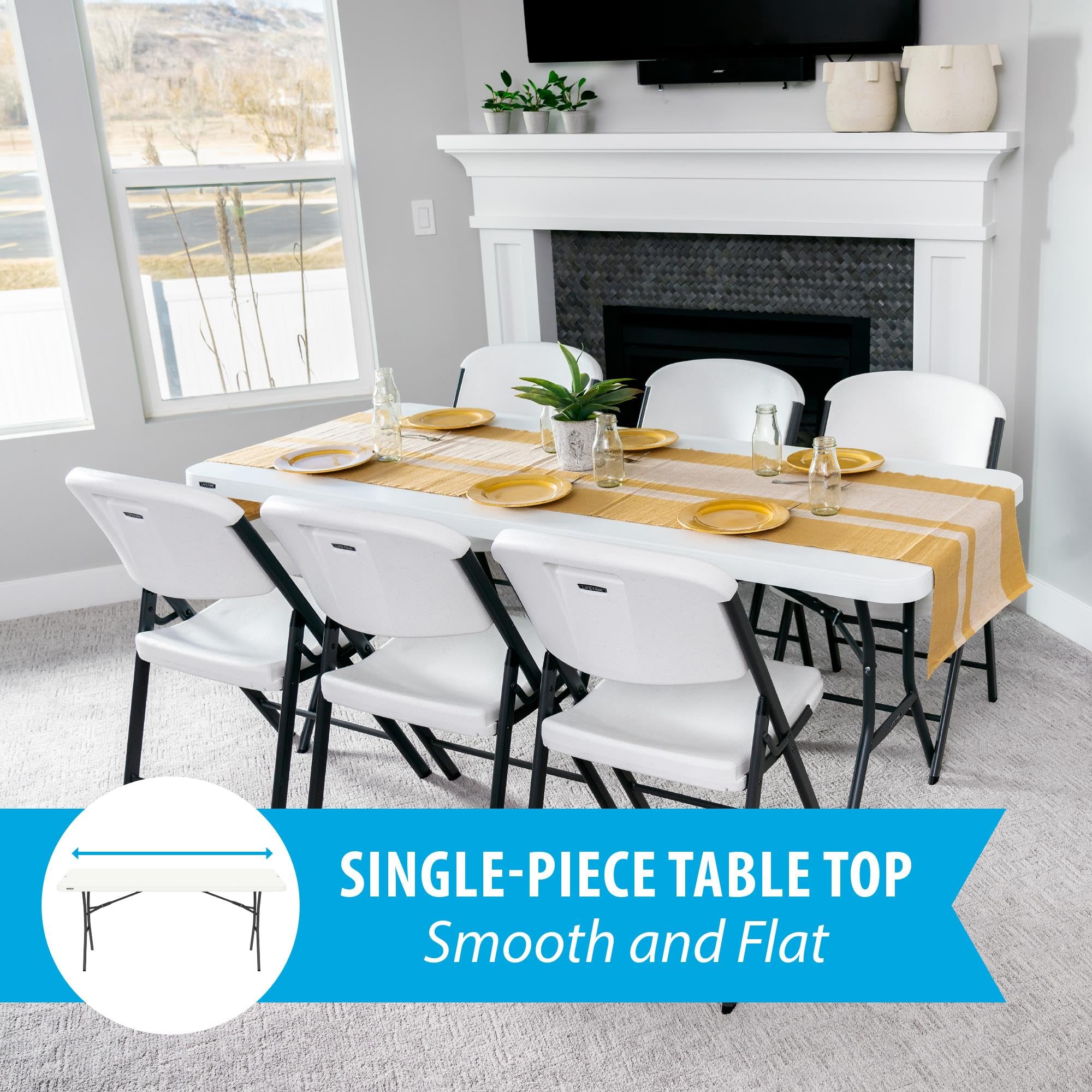 折りたたみ式ホワイトテーブル Amazon.co.jp: Lifetime Products 2924折り畳みテーブル、ホワイト