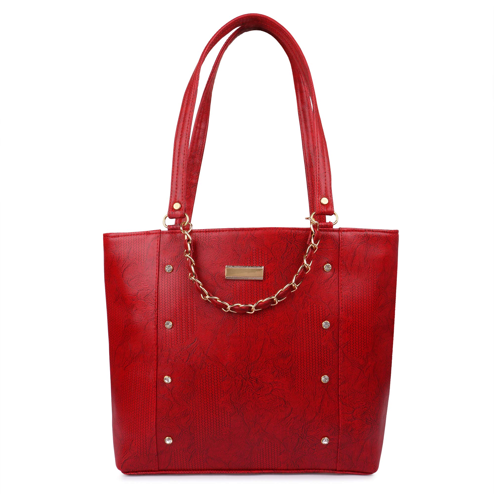 RITUPAL COLLECTION - Identify Your Look, Define Your StyleWomen's PU Tote Shoulder Handbag (Maroon)