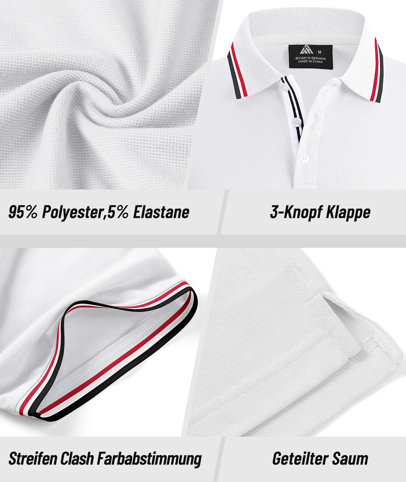 SwissWell 3 Piezas Polo Hombre Manga Corta Golf Verano Polos Hombre