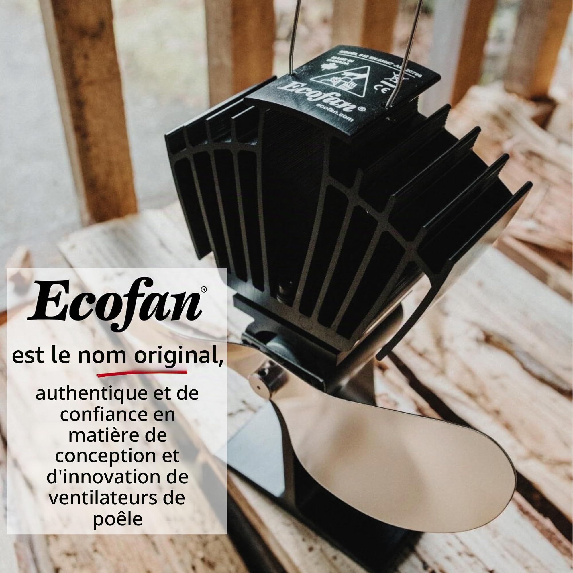 Ecofan AirMax Ventilateur de poêle – Design Classique Puissant – 175 CFM – Idéal pour Poêles à Bois – Ventilateur Thermique pour une Circulation d’Air Efficace & des Économies de Combustible