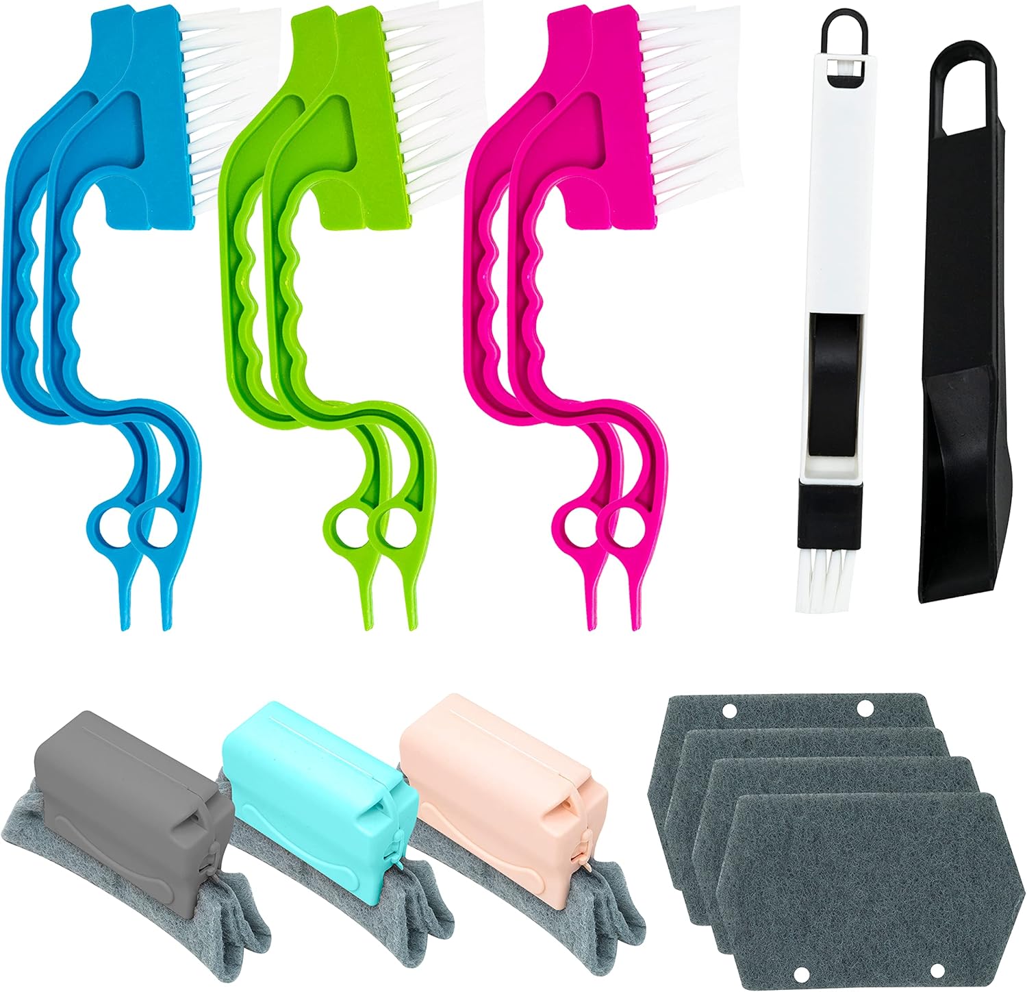 18pc Magic Window Cleaning Brush Kit, Window Groove