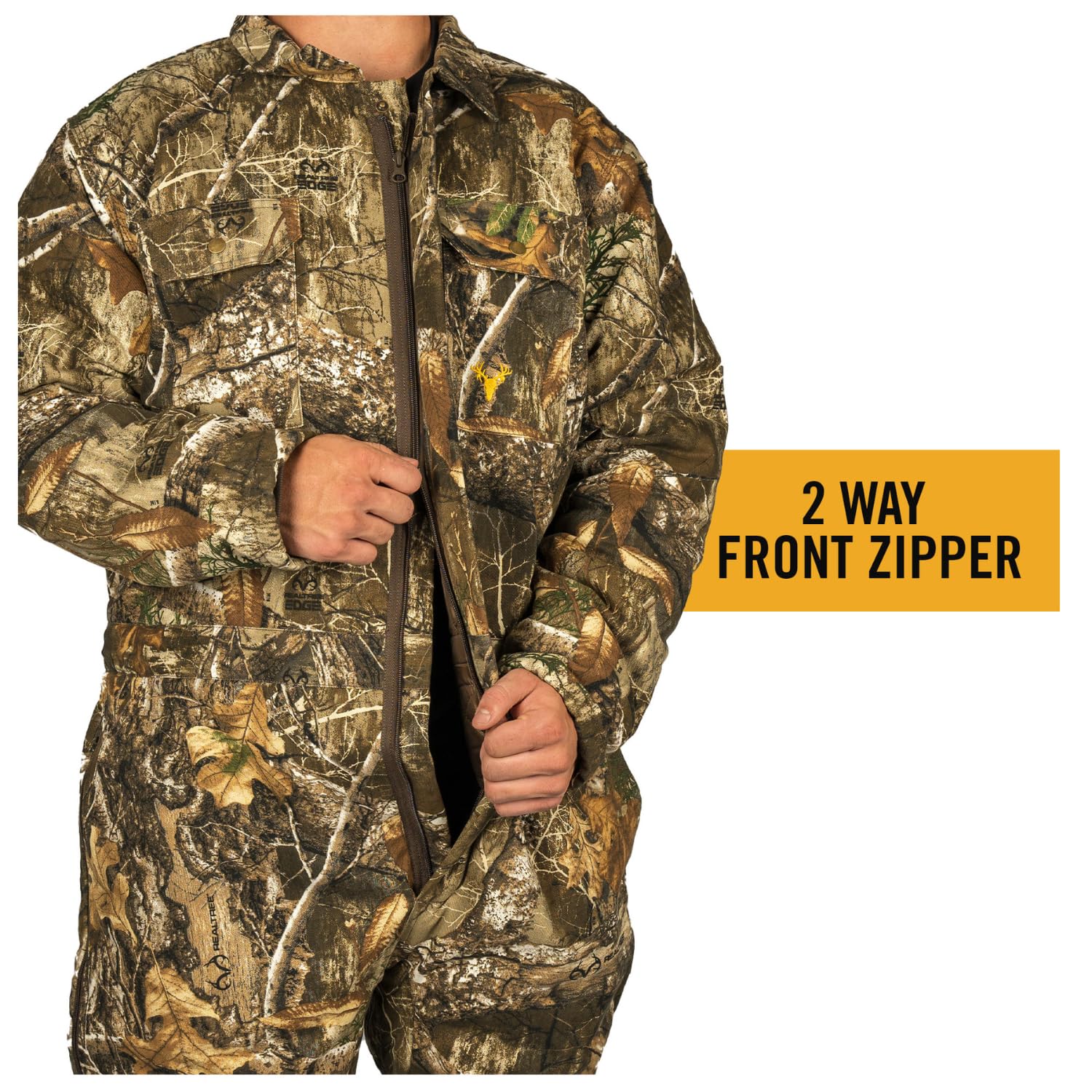 HOT SHOT Men’s Insulated Twill Camo Hunting Coverall Insulated