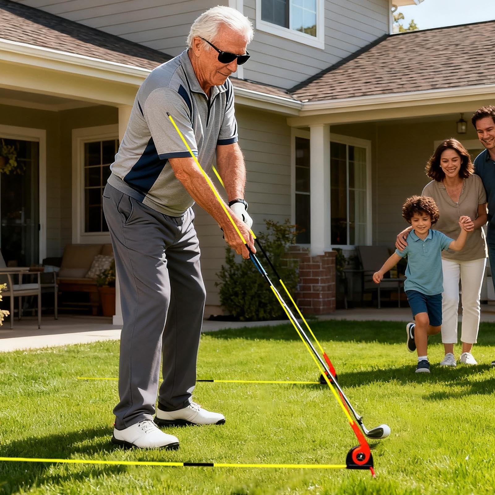 Narzędzie do ustawiania huśtawki golfowej, sprzęt do trenera huśtawki, regulowany kąt, trenażer golfowy, dla kobiet, profesjonalistów, hobbystów, graczy, męża, dziadka, chłopaka, rodziny