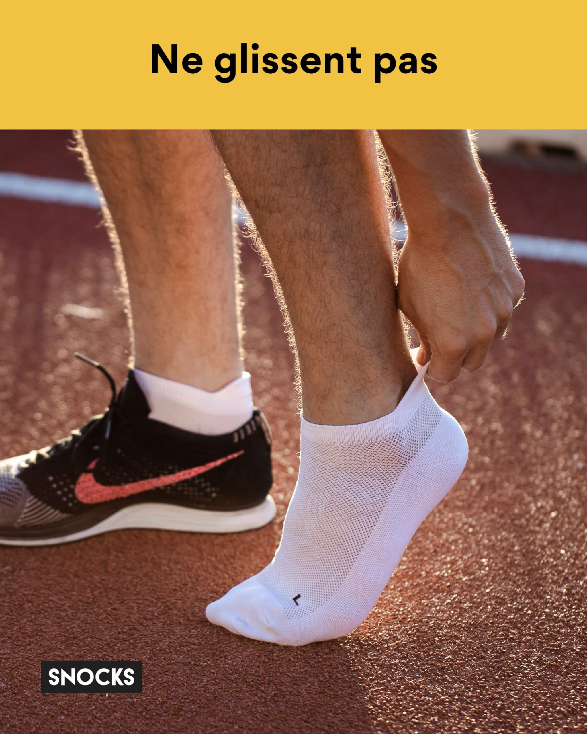 Snocks - chaussettes running homme et Femme - 4 paires - socquettes avec technologie Anti-Ampoules, Respirantes et Durable - Adaptation Parfaite - Taille 35-50