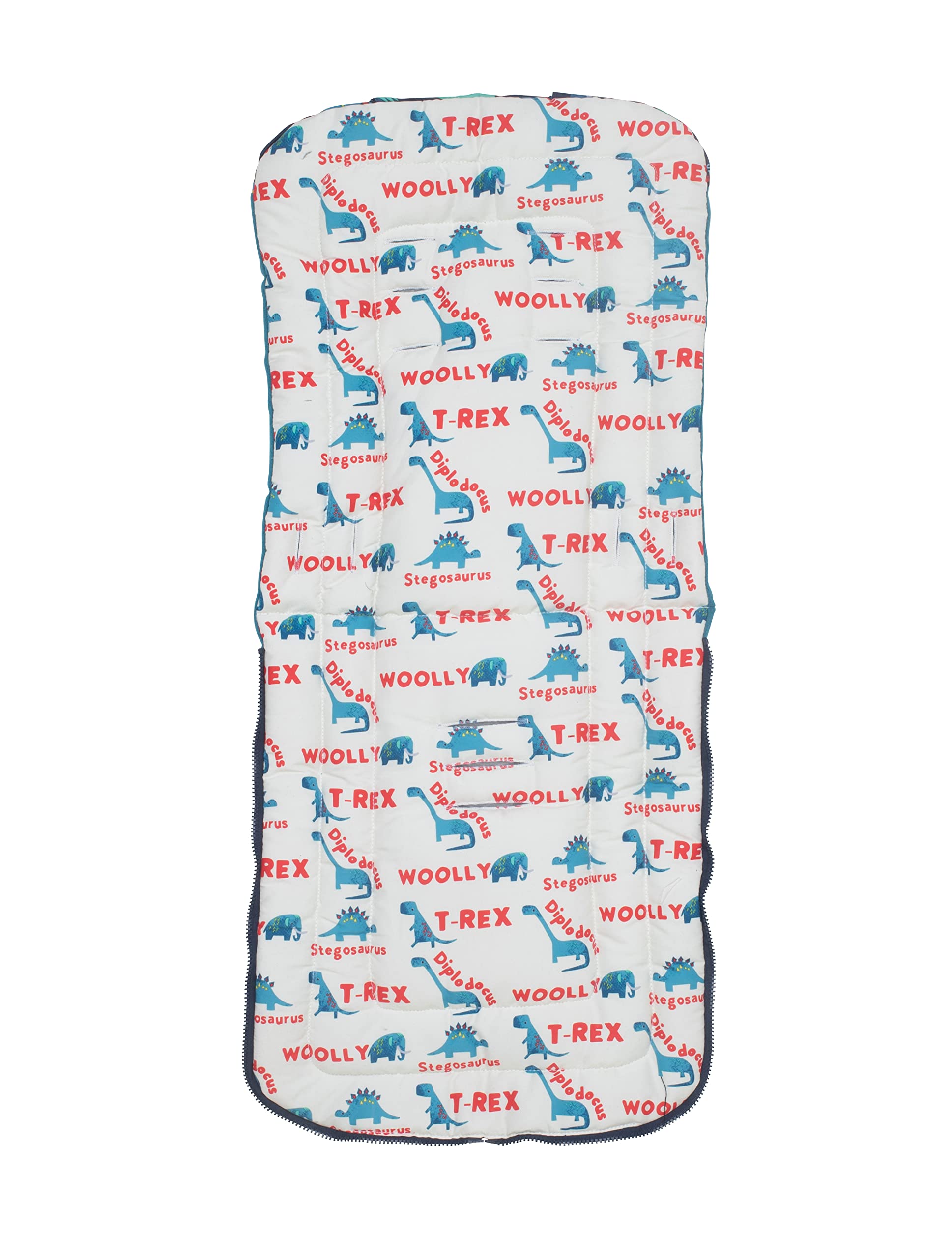 Cosatto Universal-Fußsack – Cosy Toes, Ganzjahres-Fußsack, gesteppt, für Kinderwagen, Buggy, waschbar, mit Känguru-Puch für die Hände, D is for Dino