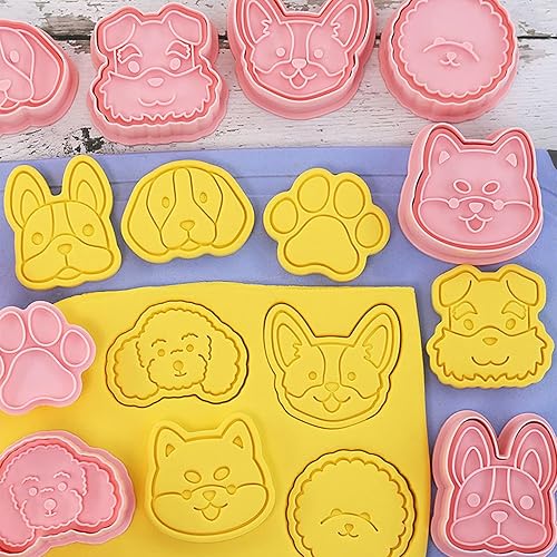 Miniatura 10 de Cortadores de galletas de animales con sellos de émbolo con tema de animales salvajes Herramientas para hornear galletas en relieve moldes de