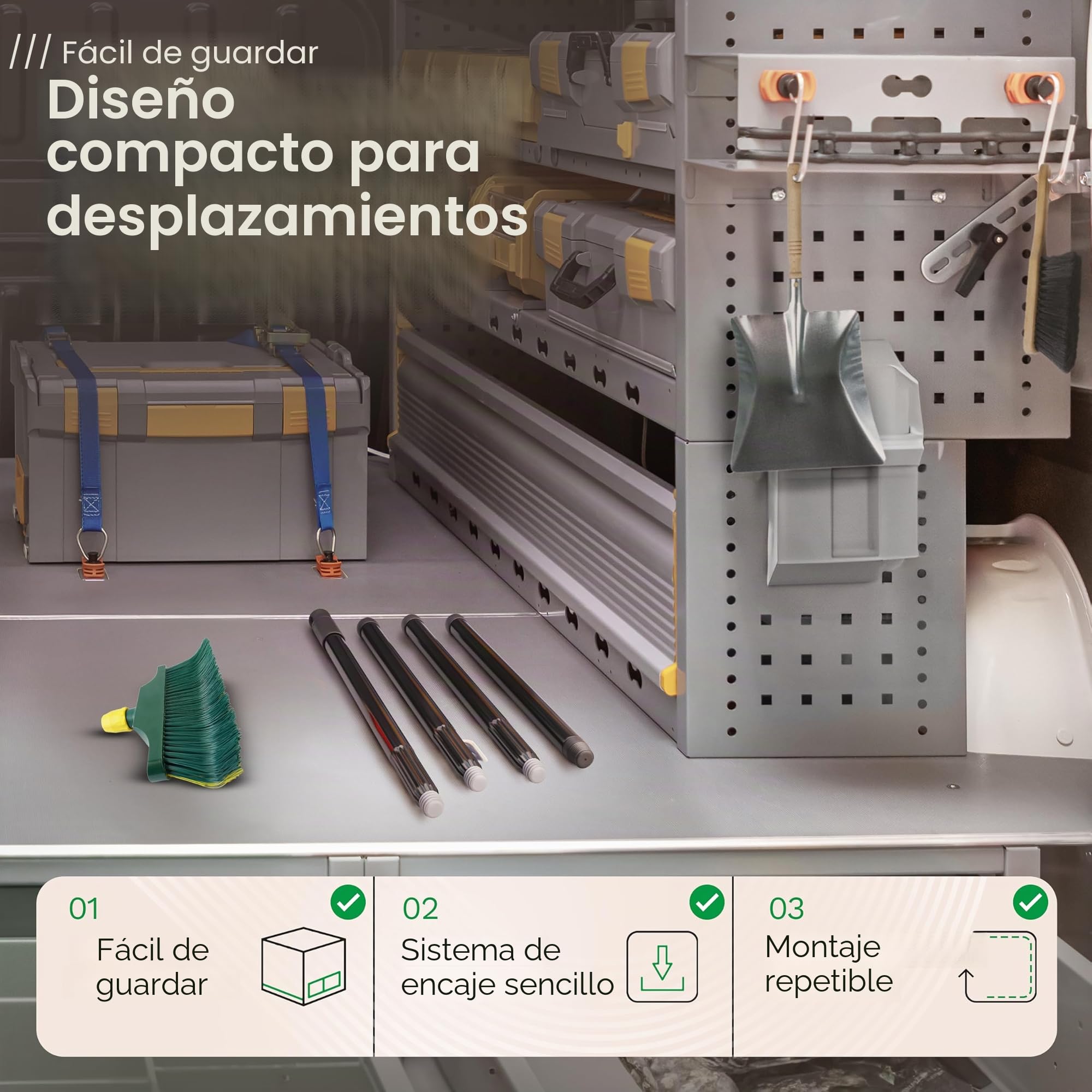 Novaliv Premium con Mango de 40 cm, Escoba de Cerdas Curvas, Cabezal de Plástico para Jardín, Césped Artificial y Camping - Rascadora Especial
