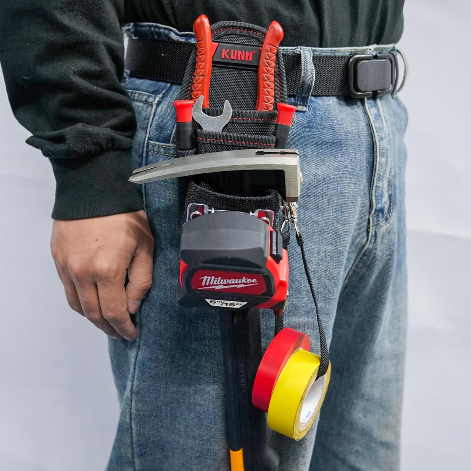 KUNN Small Tool Pouch with Belt Clip,Mini Work Tool Organizer Holder - Image 5