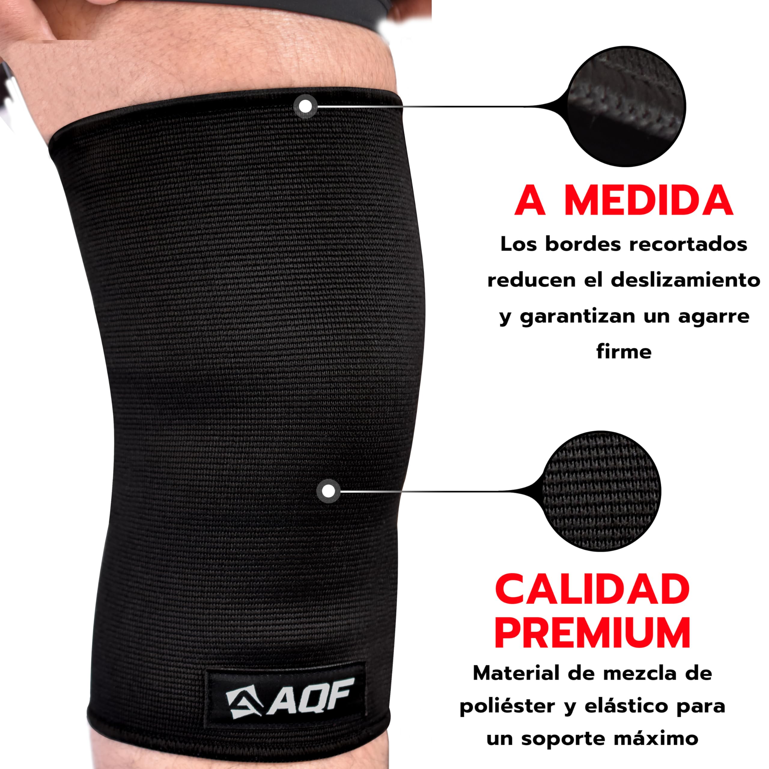 AQF Rodilleras - Rodilleras de Una, Dos y Tres Capas para Levantamiento de Pesas en Gimnasio, Peso Muerto, y Sentadillas