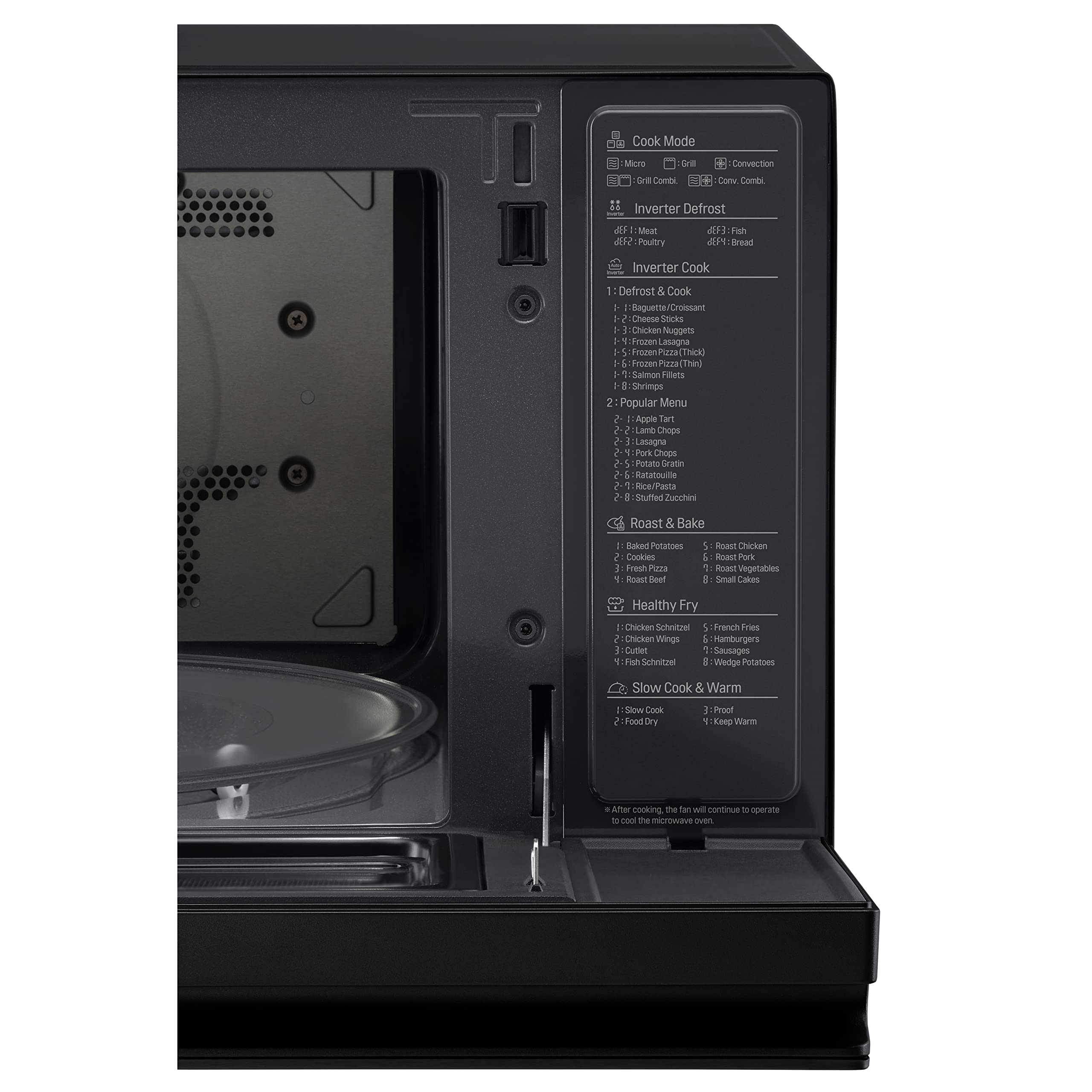 LG MJ3965BPB NeoChef Forno a Microonde Combinato con Grill 39 Litri, Potenza 1100W, Frittura Leggera, Fermentazione e Cottura a Vapore, Sistema con Infrarossi per Riscaldamento Uniforme, Nero Fumè