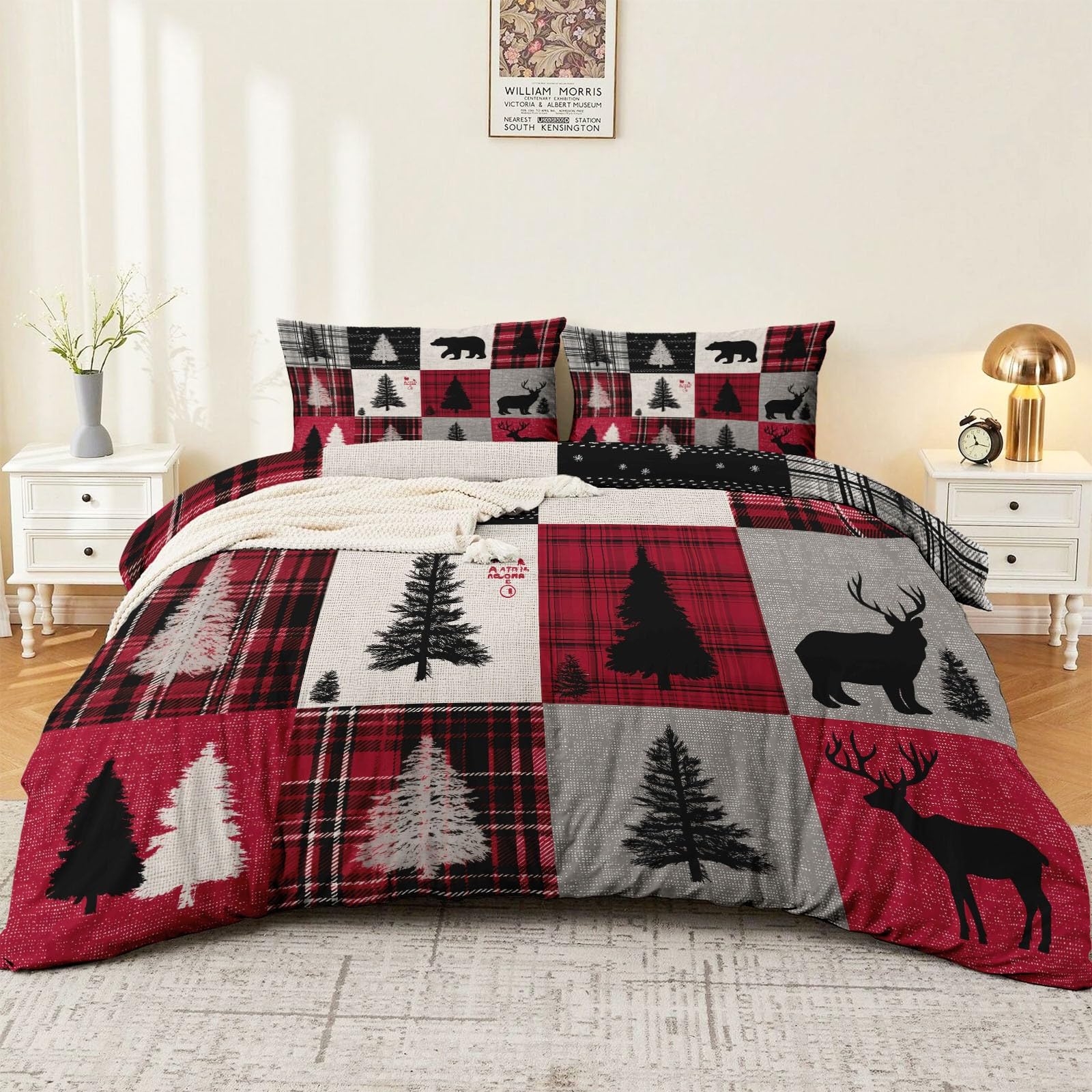 Housse de couette microfibre 220x240 lit 2 personnes hypoallergénique et thermorégulatrice