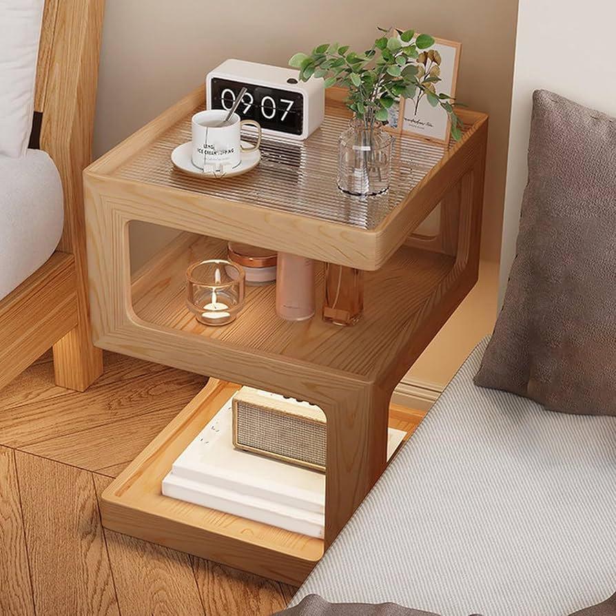 Amazon｜[dhiuebc] サイドテーブル 3段 ナイトテーブル 30*30*54cm