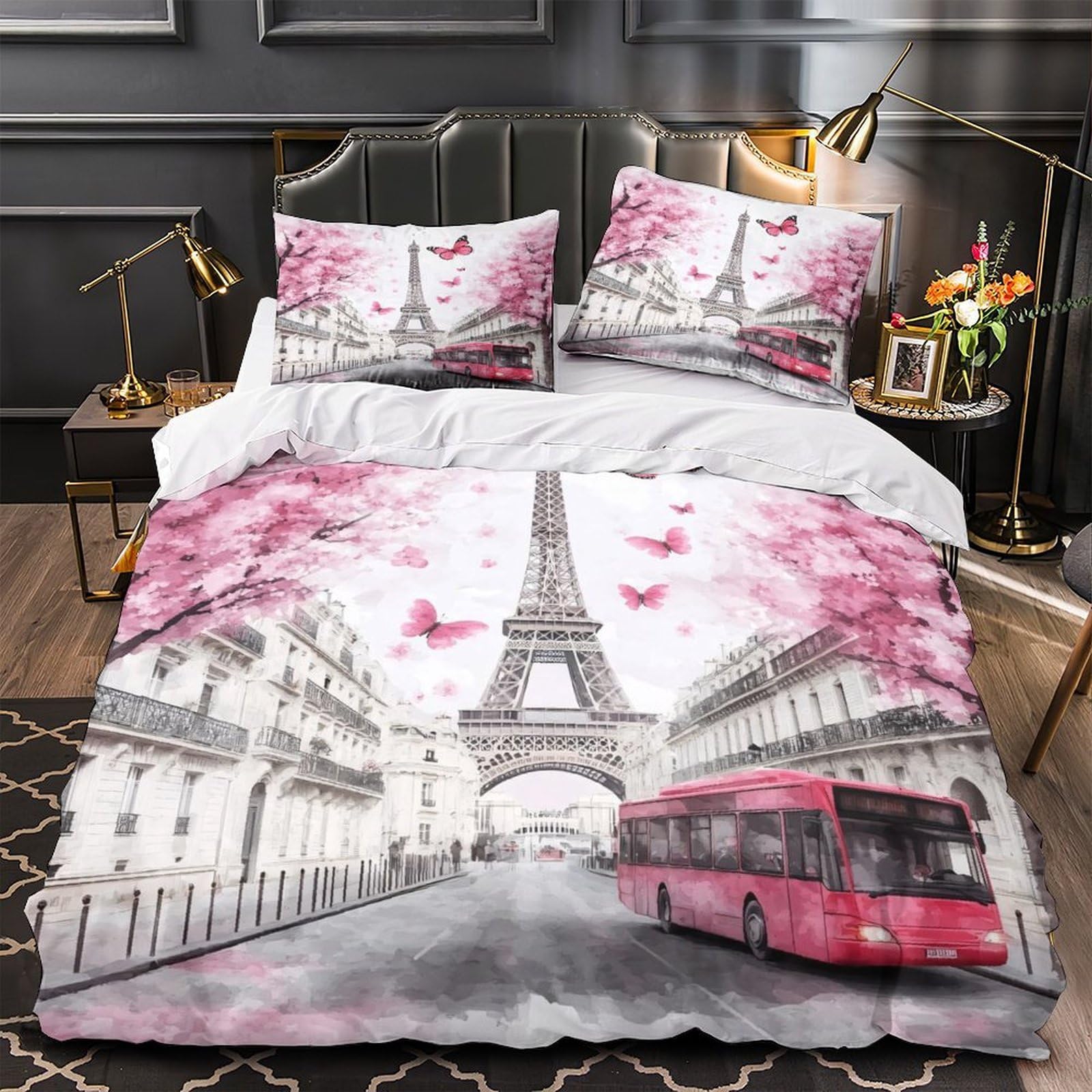 Housse de couette panda 220x240 mignonne pour parure de lit enfant et adulte 3D