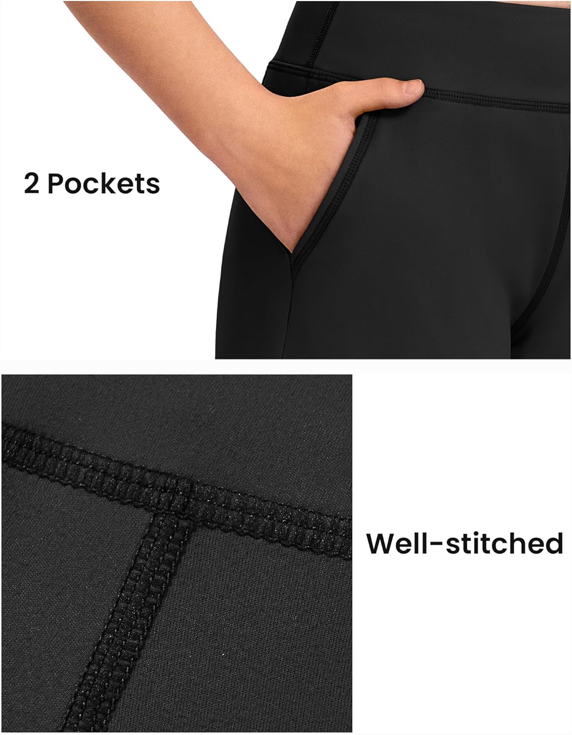 HASMES Girls High Waisted Athletic Shorts Kids Yoga Shorts with Pockets for Running Gymnastics Lounge - Image 6