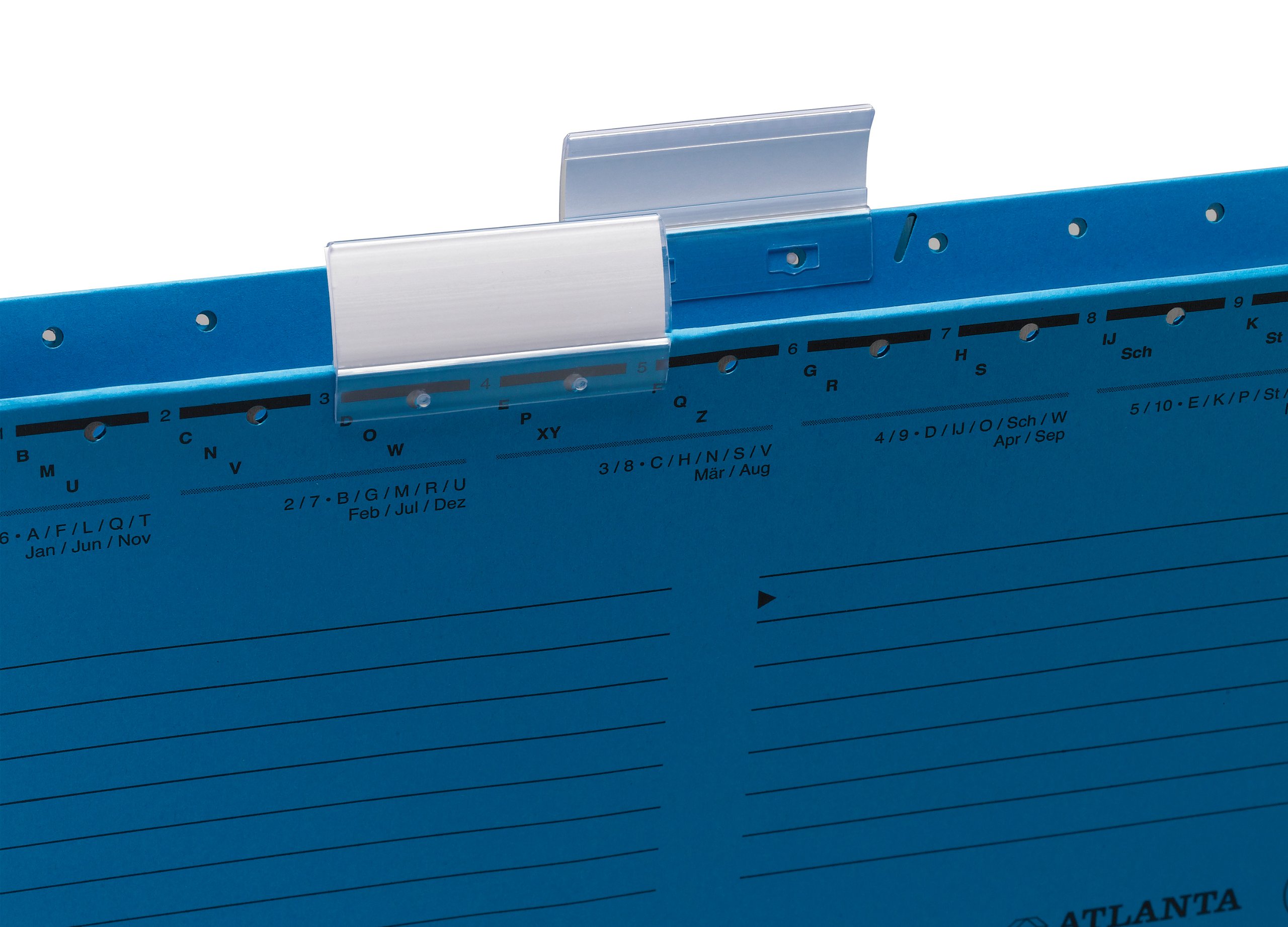 Jalema Atlanta 2584960000 Sliding Tabs 60 mm Pack of 25 Transparent, 25er Set - Transparent