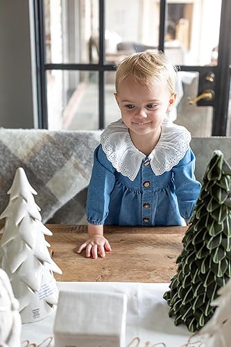 Miniatura 8 de Mud Pie Vestido de mezclilla con ojales para niñas de talla única