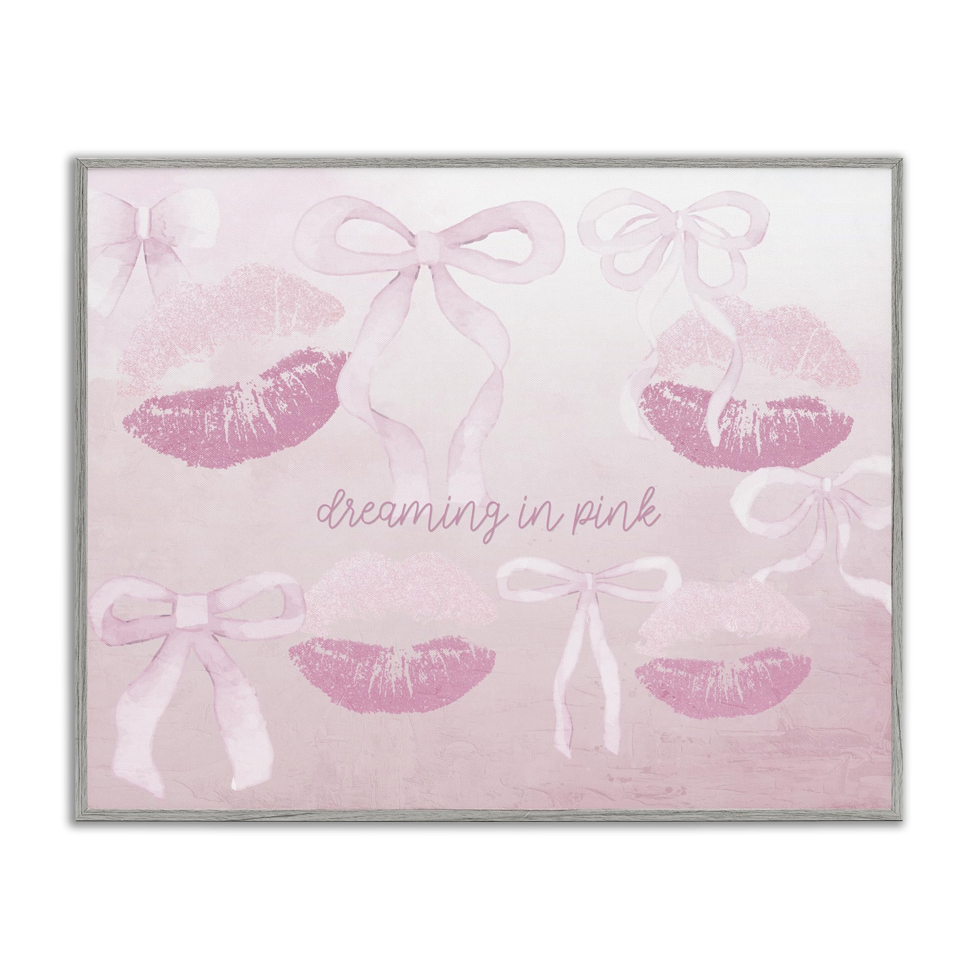Art mural Dreaming In Pink Grey Stupell Industries cadre 40x50cm
