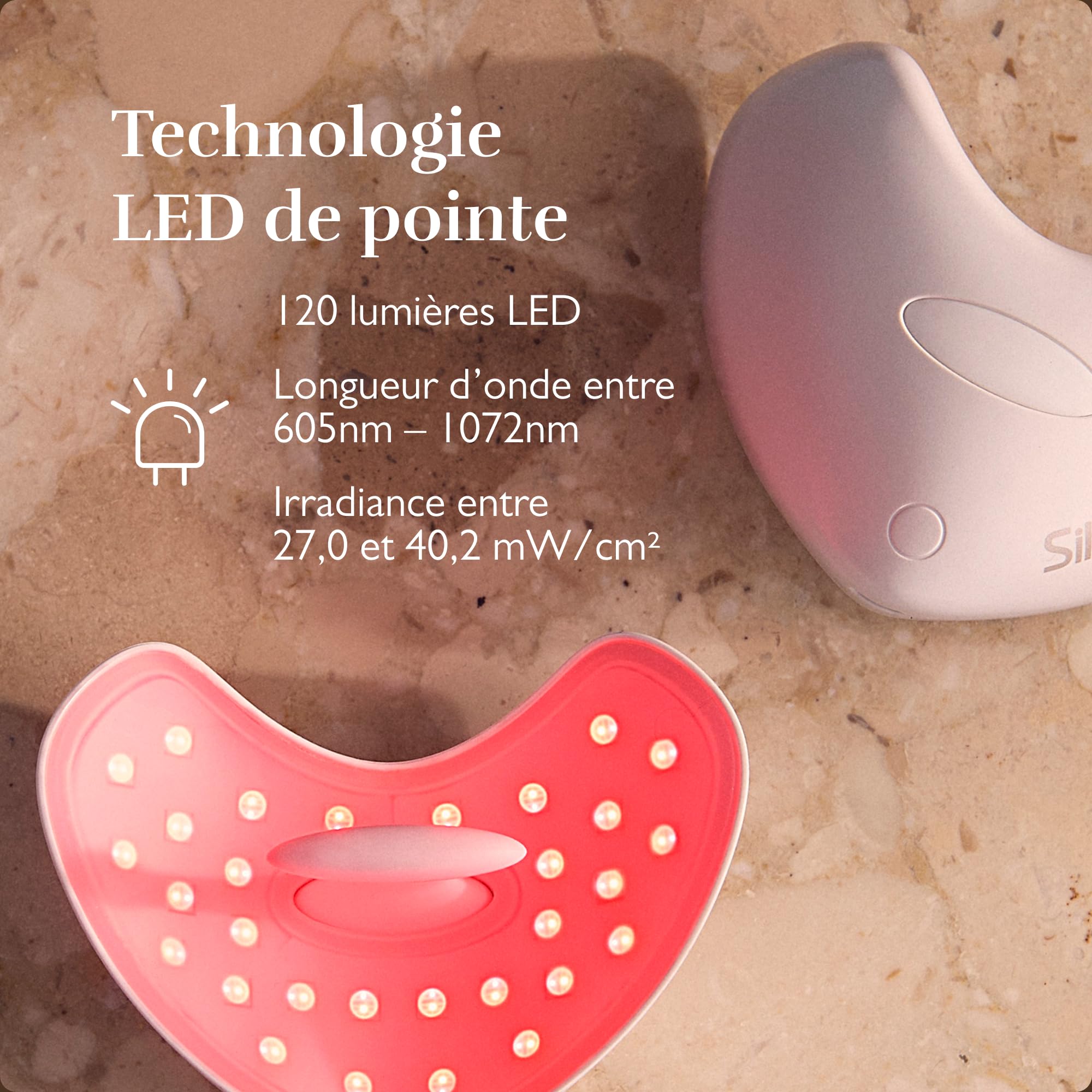 Silk'n masque lèvres LED - Lumilips - Masque lumineux pour le collagène, anti-rides et anti-âge - Sans fil pour 130 minutes - Blanc
