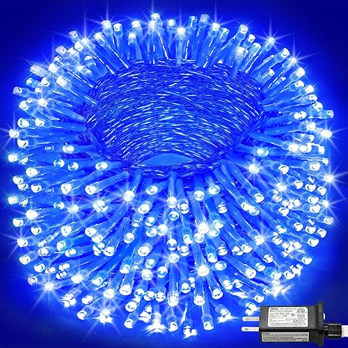 Miniatura 30 de Guirnalda de 300 luces LED para exteriores, 300 luces LED conectables de Navidad para interiores, impermeables, con 8 modos, luces de hadas Multi
