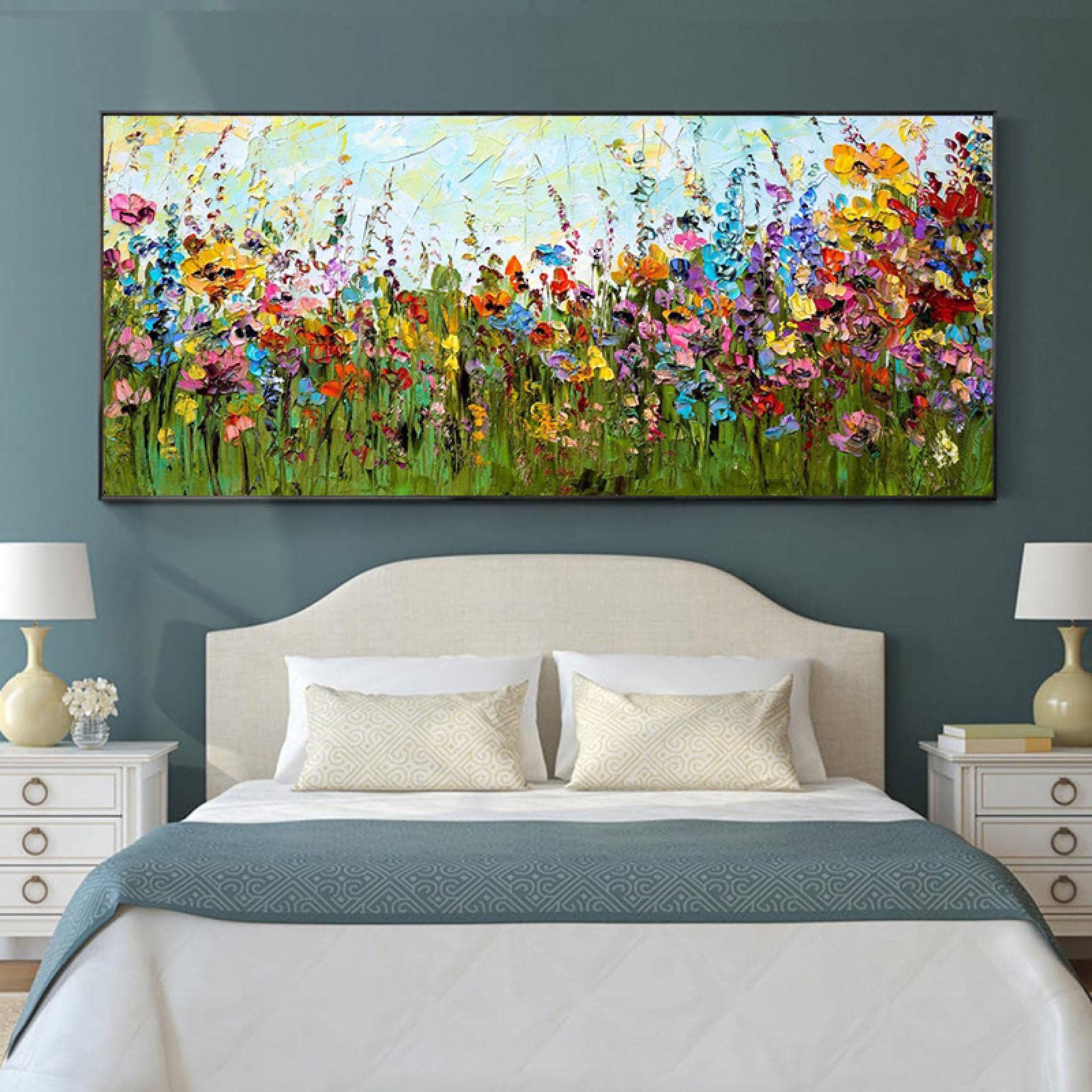 Art photos pour salon moderne grand format fleurs florales 40x80 - 8