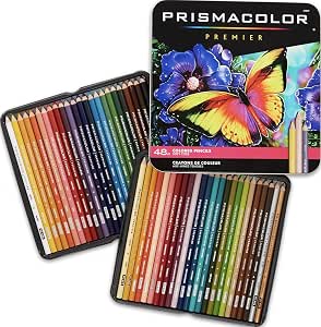 Prismacolor Premier Colored Pencils, Soft Core, Assorted Colors, 48 Count