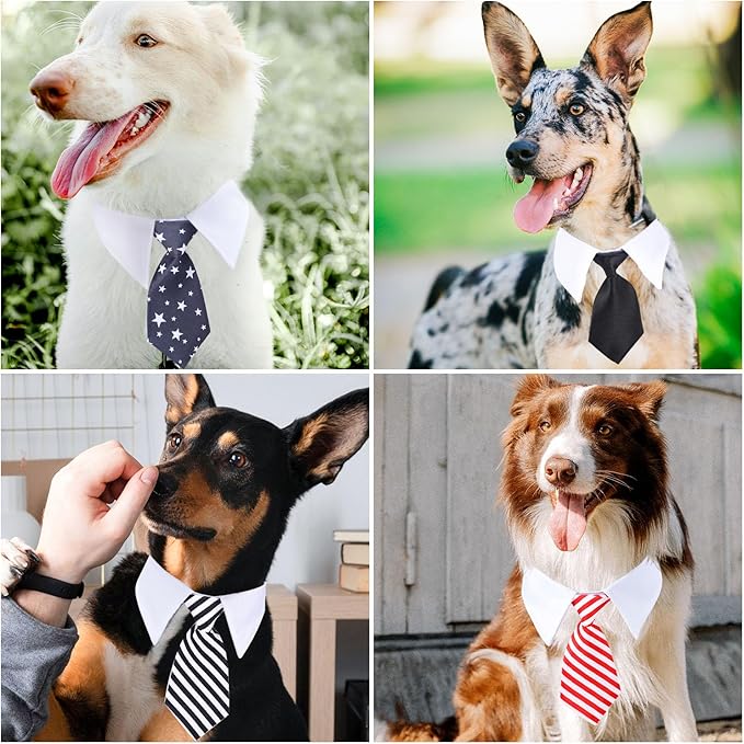 Corbata de lazo para perro Segarty, 6 piezas ajustables para mascotas miniatura 5