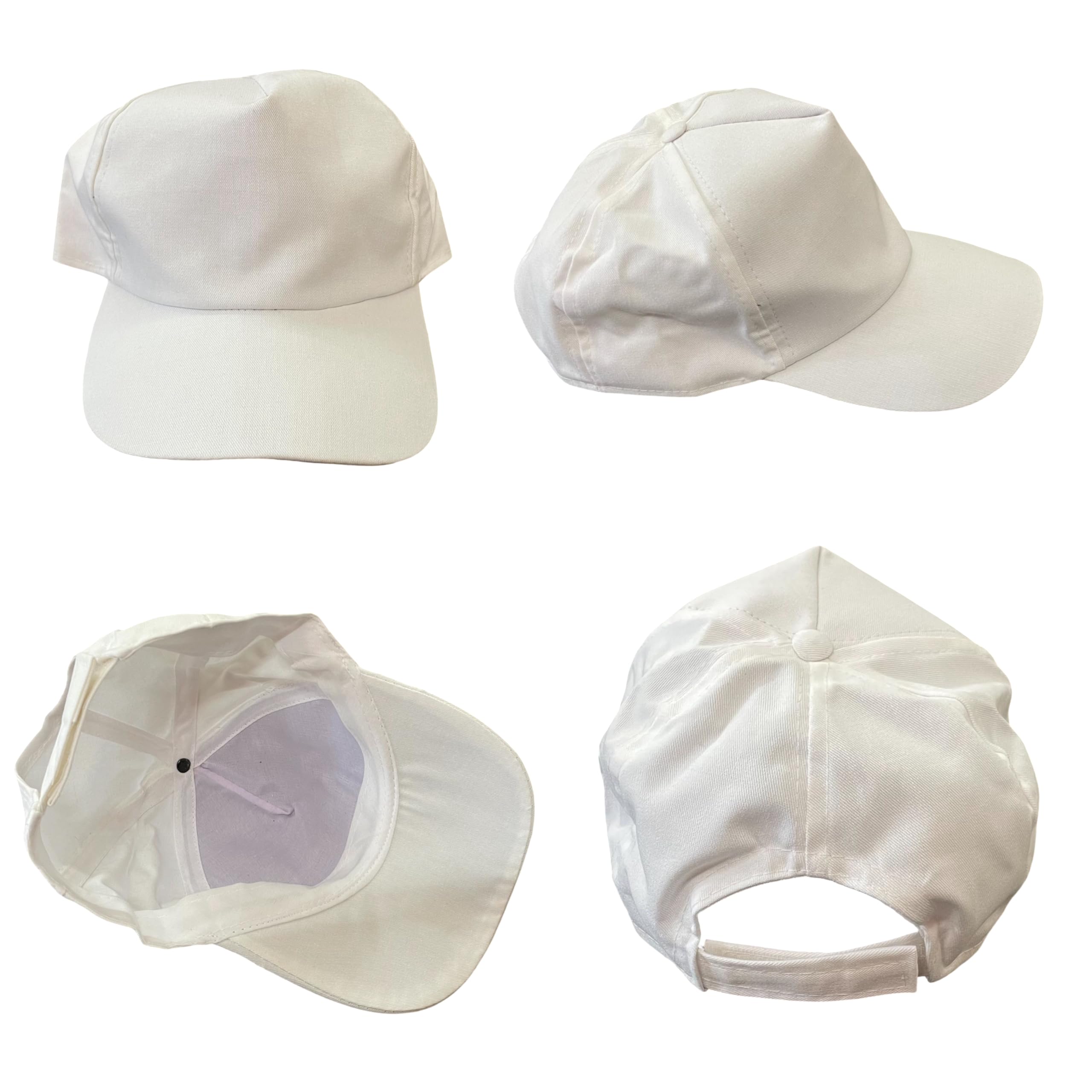 Vrinda Fabrics Unisex Cotton Baseball Caps for Men & Women | Adjustable Plain Sports Cap | Multicolor Headwear | Fits Age 12 to Adult | Outdoor Running Cricket Travel Hat Set-image-27