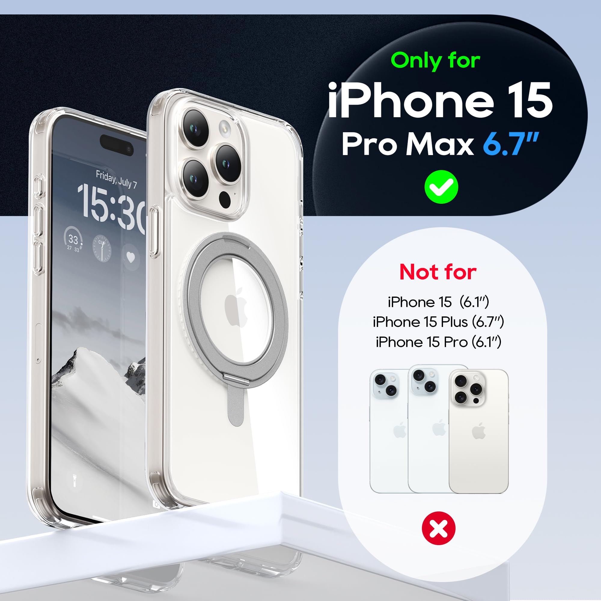 Niunisi Stand for iPhone 15 Pro Max Case - Image 2