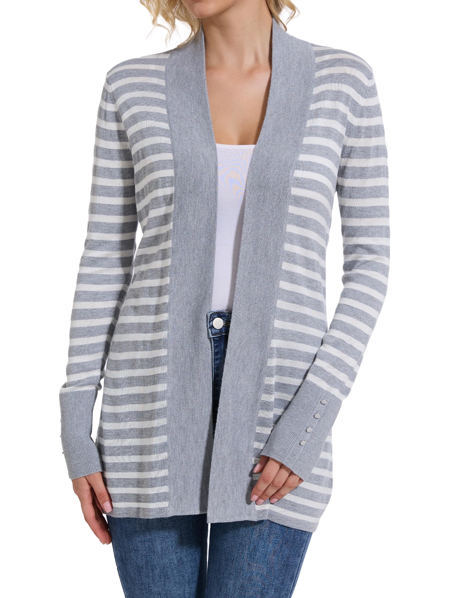 Spicy Sandia Women's Cardigan Sweaters Long Dressy Casual Lightweight Open Front Knit Cardigans for Spring Early Fall