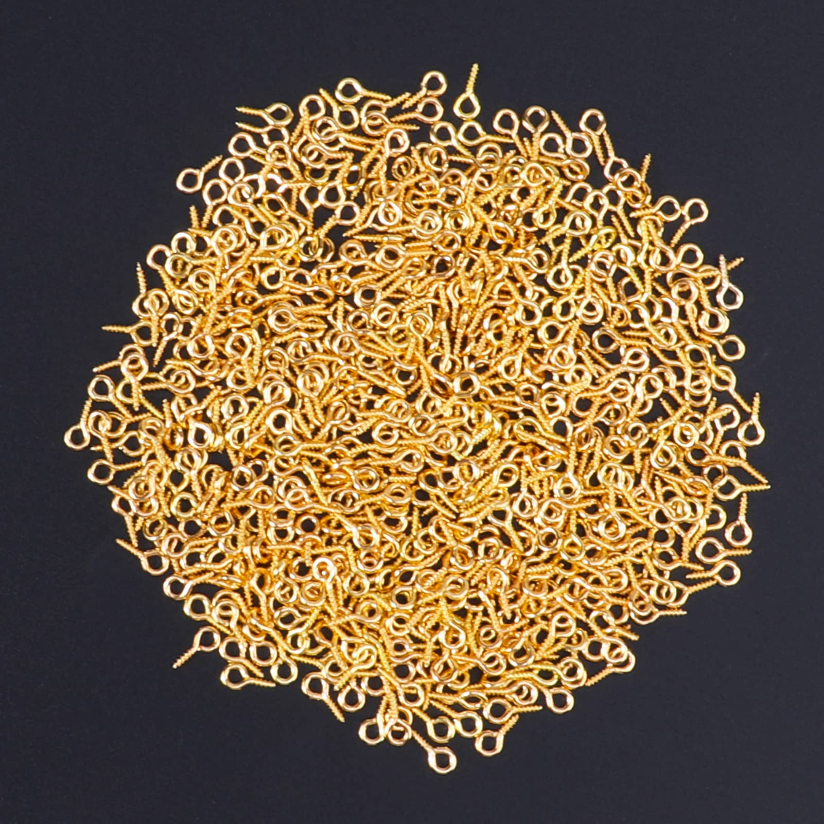 600 ganci dorati a vite, 4 x 8 mm, occhielli filettati a vite, mini cerchi in metallo, per la creazione di gioielli, fai da te, artigianato in resina, bottiglie con tappo in sughero